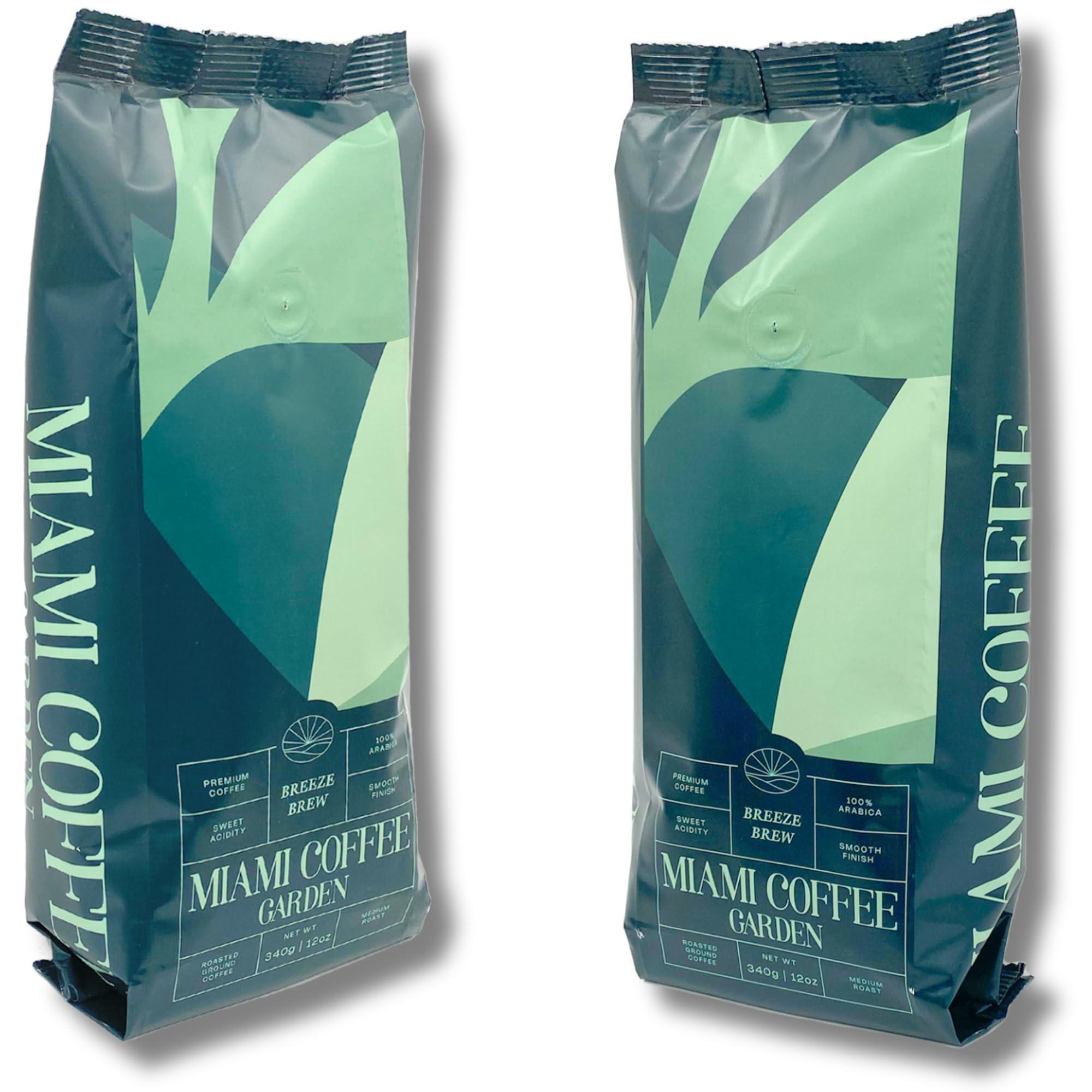Miami Coffee Garden Breeze Brew, Brazilian Premium Ground Coffee, Rich and Balanced, 100% Arabica, Low Acid, Fitnest Coffee Regions in Brazil, Medium Roast, 12oz - Image 5