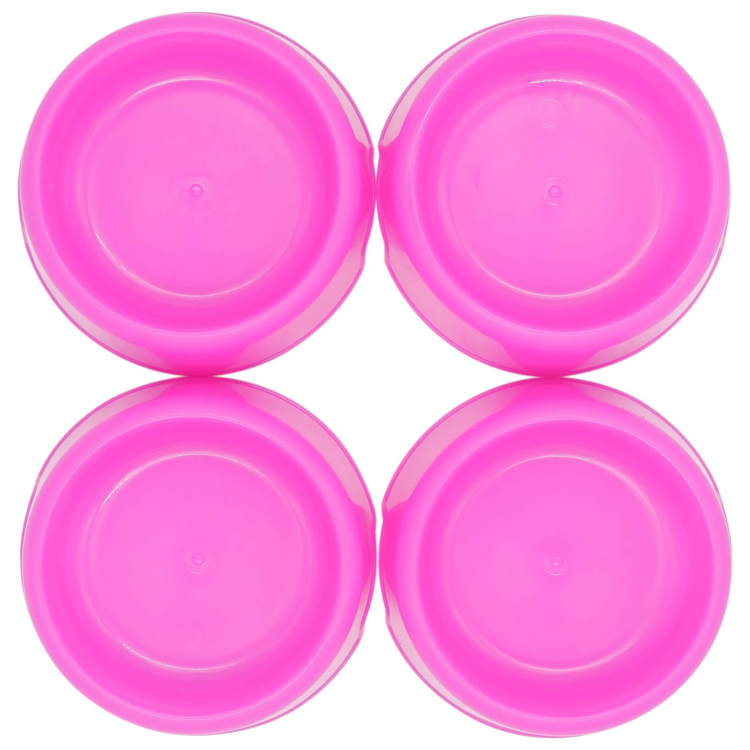 Purple 4-Pack Plastic Dog & Cat Bowls - Image 2
