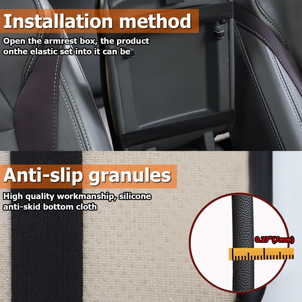 Car Center Console Cushion Pad, Universal Leather Waterproof Armrest Seat Box Cover Protector,Comfortable Car Decor Accessories Fit for Most Cars, Vehicles, SUVs (Red) - Image 4