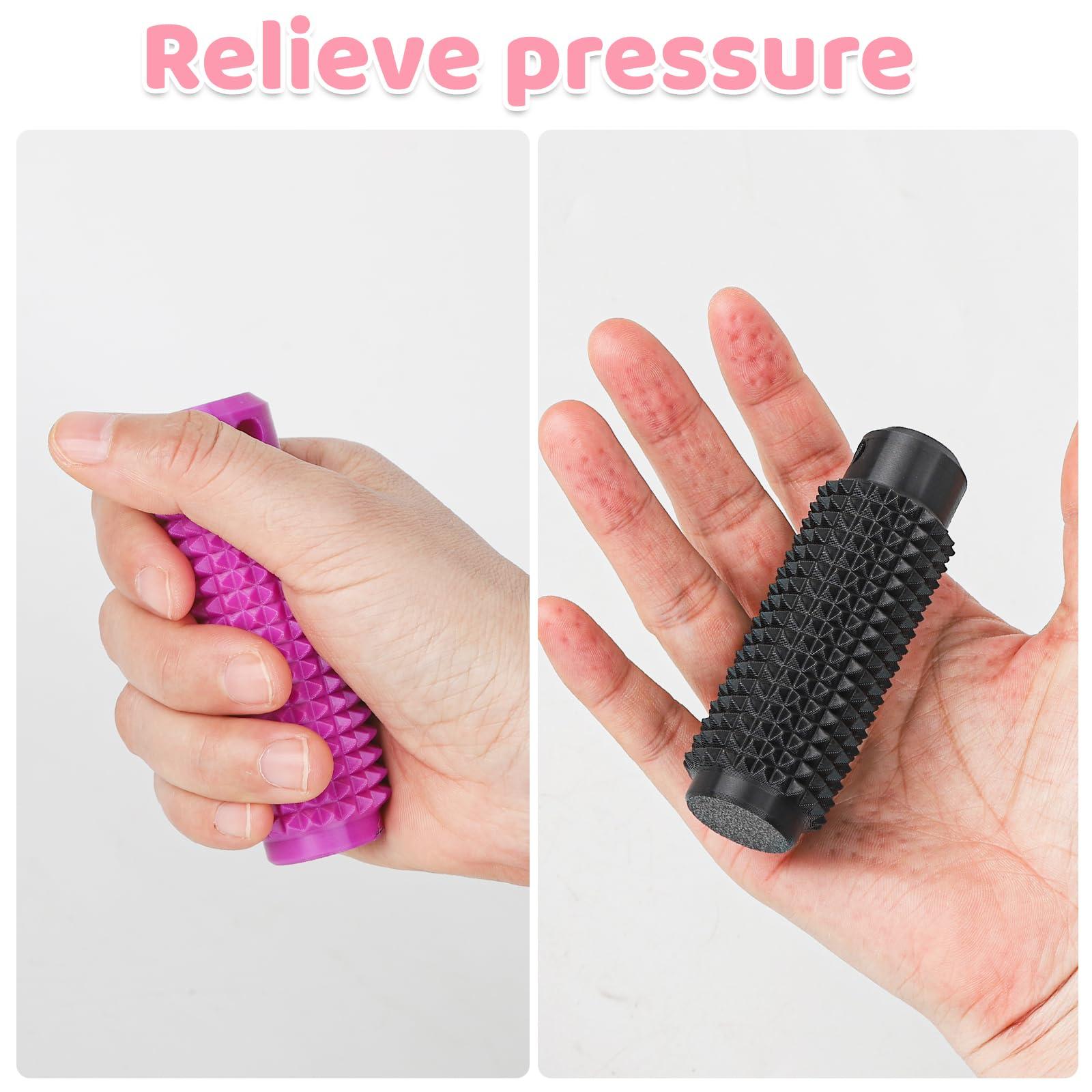 Spiky Grippie Stim Keychain Little Ouchies Pain Fidget Keychain Anxiety Relief Pain Stim Bumpy Fidget Keychain Novelty Gifts for Friends(Purple) - Image 5