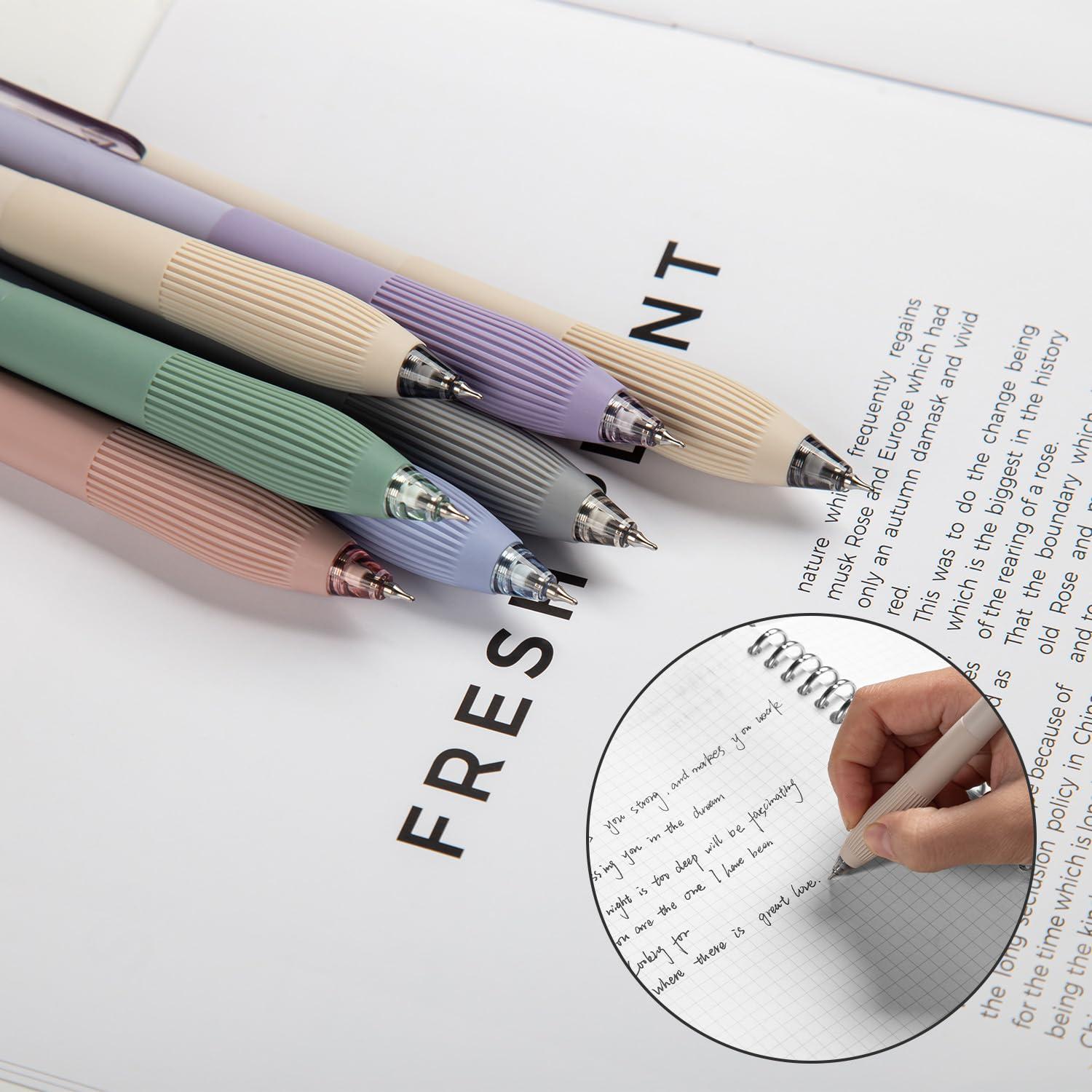 Linbsunne Gel Pens Black Ink Pens for Office 0.5mm Fine Point Pens Smooth Writing Retractable Work Pen (12-count) - Image 6