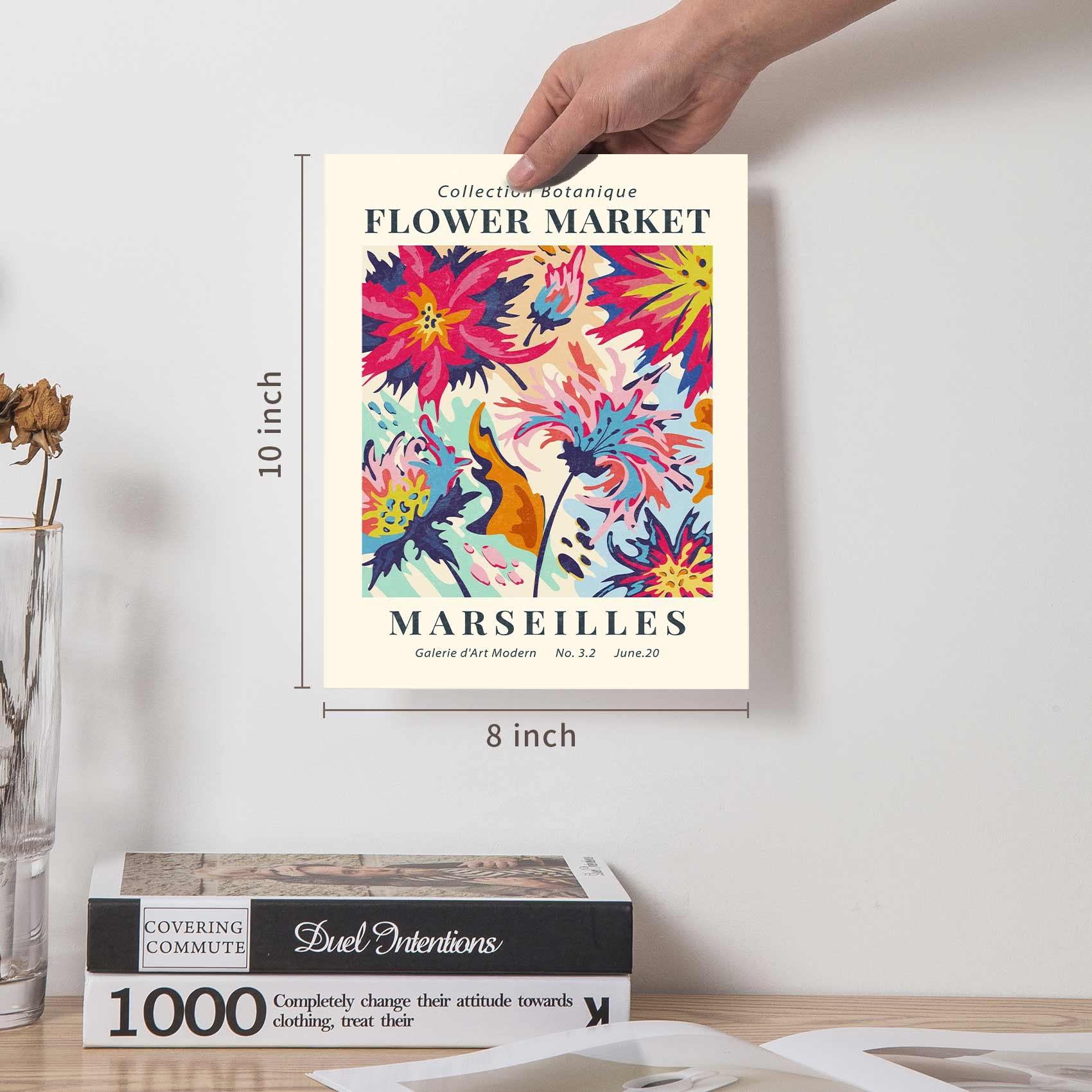 Canssape Set of 4 Flower Market Wall Art Prints - Colorful 8x10 Wall Pictures for Room Decor - Daisy Aesthetic Poster Prints (Unframed) - Image 6