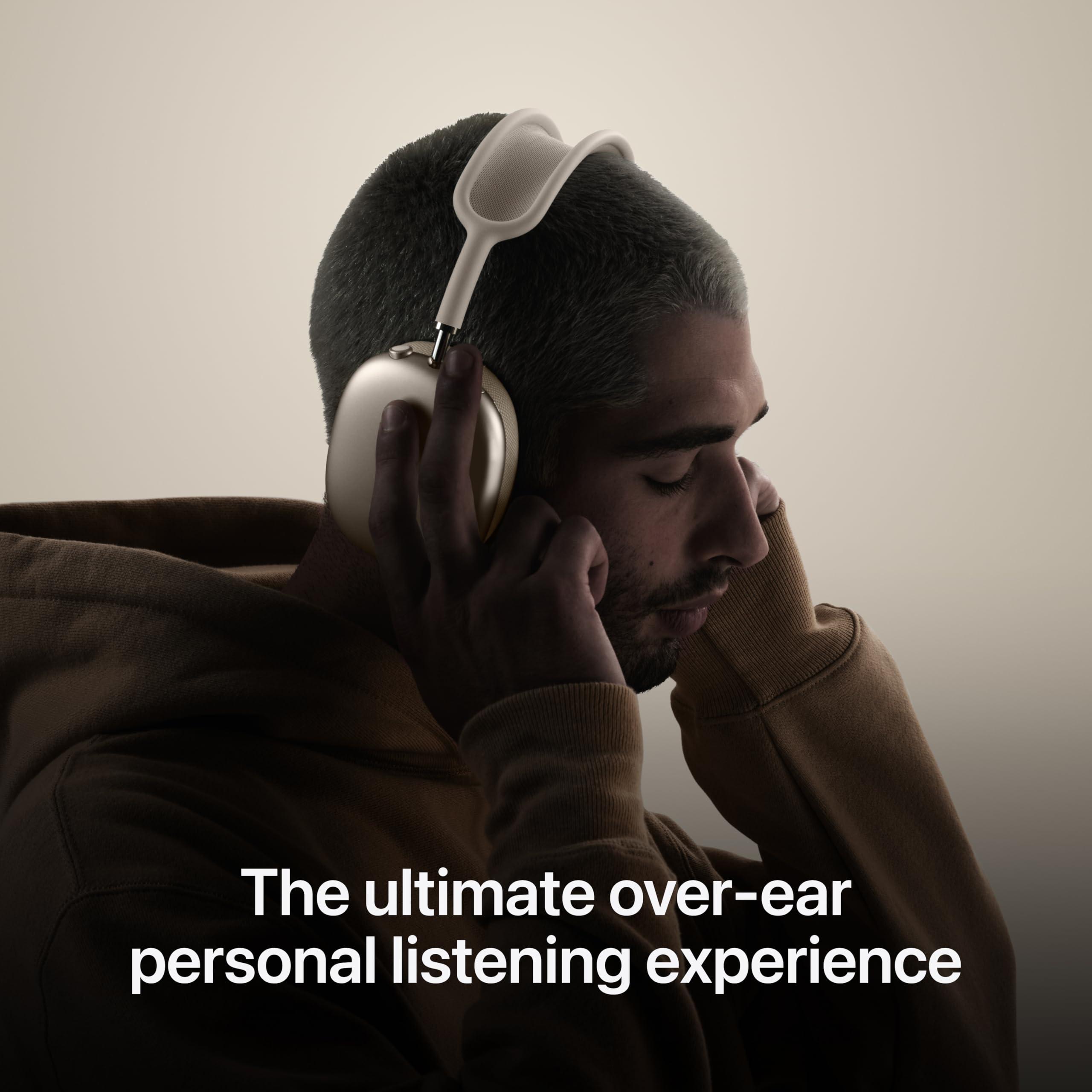 Apple AirPods Max Wireless Over-Ear Headphones, Pro-Level Active Noise Cancellation, Transparency Mode, Personalized Spatial Audio, USB-C Charging, Bluetooth Headphones for iPhone - Blue - Image 3