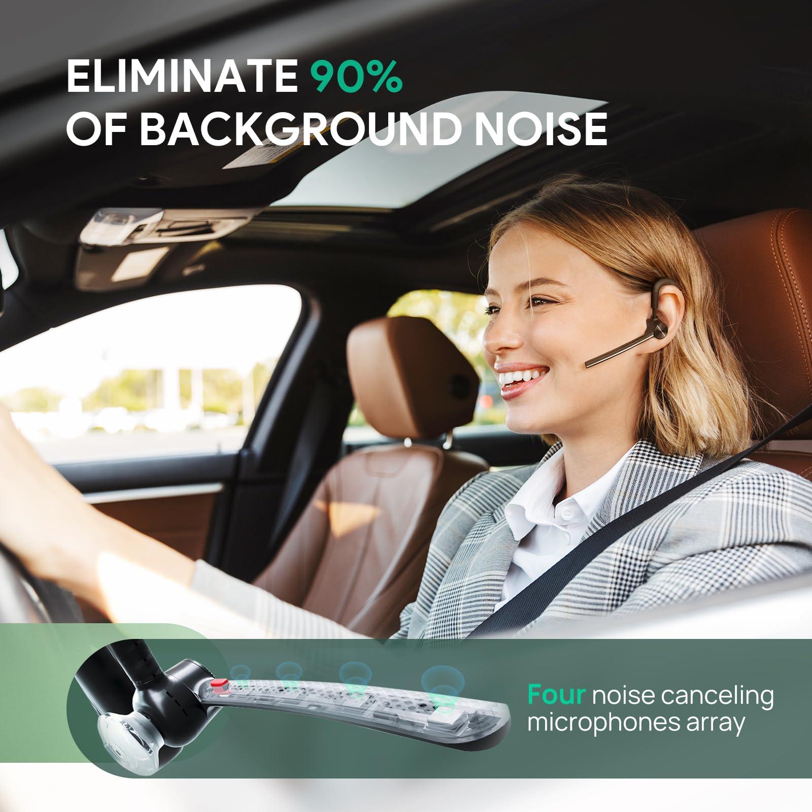 Yealink Bluetooth Headset BH71,Wireless Bluetooth Earpiece with 4 Noise Canceling Microphones,Teams&Zoom Certified,Mute Function,Connect to PC Cell Phone iPhone Android Driving Business Office - Image 3