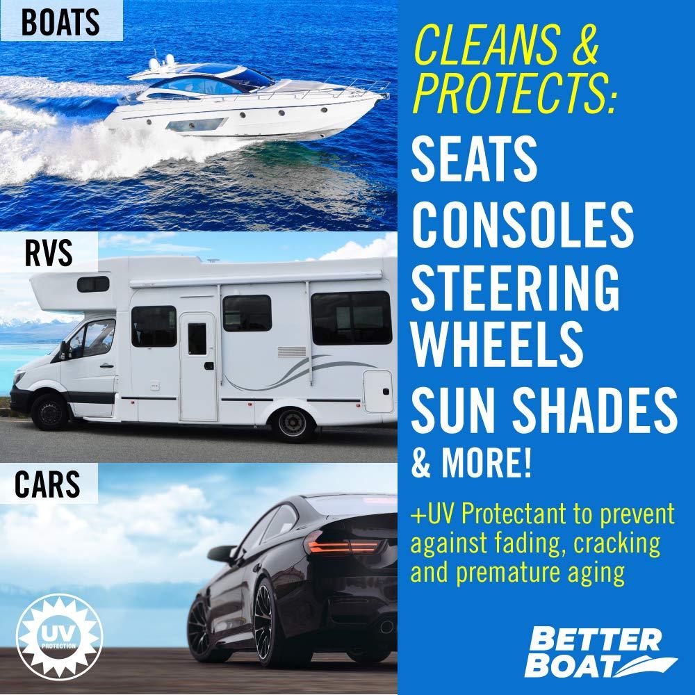 Boat Cleaner Wipes with UV Protection, Marine Vinyl Cleaner and Protectant, for Boat Seats, Car Leather, Dashboard, Console, Interior, and Exterior Cleaning Supplies - Image 4