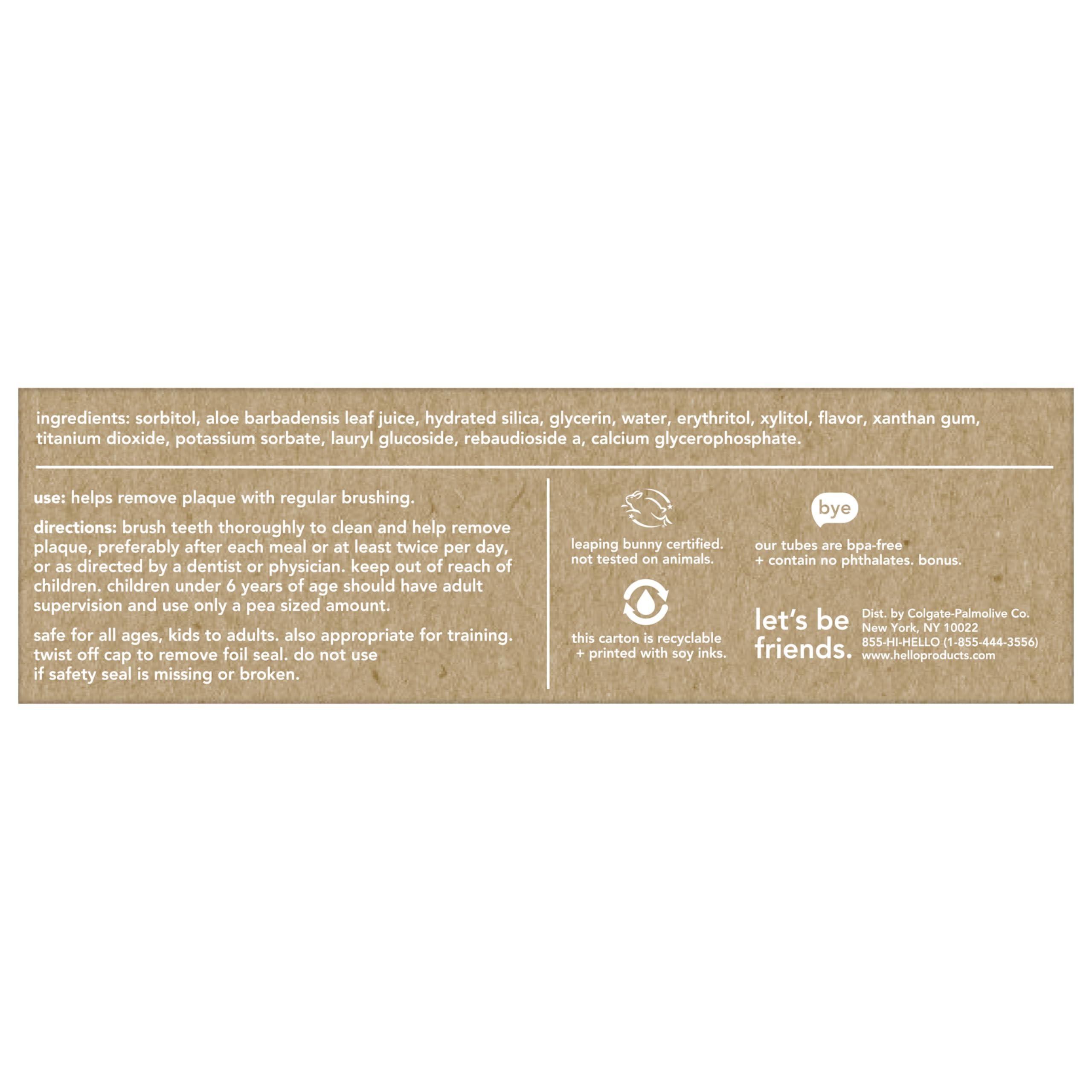 hello Fresh Watermelon Fluoride Free Kids Toothpaste, 4.2 Oz Tube - Image 9