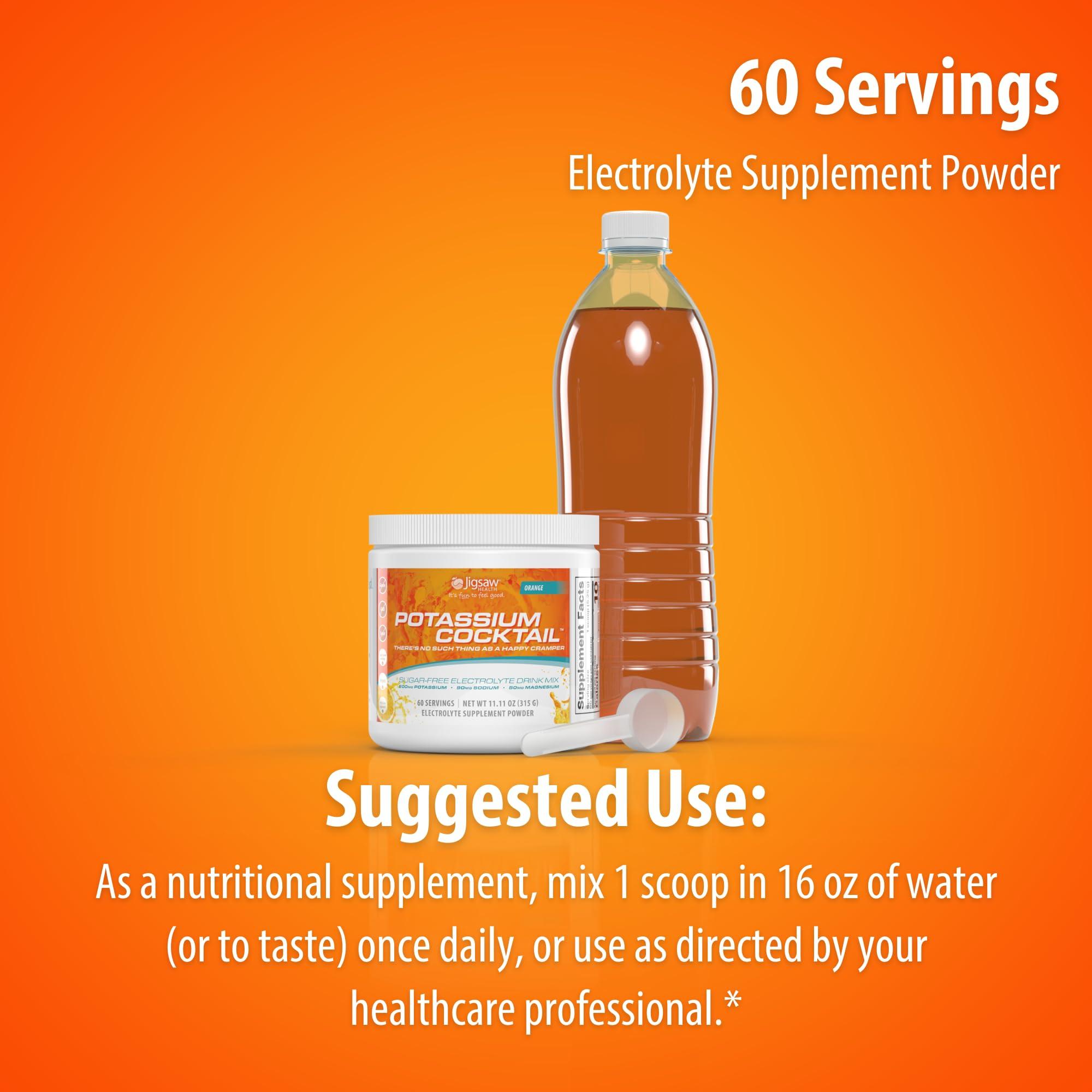 Jigsaw Health Potassium Cocktail | Formerly Pickleball Cocktail | Orange Flavor | 60 Servings (Jar) - Image 8