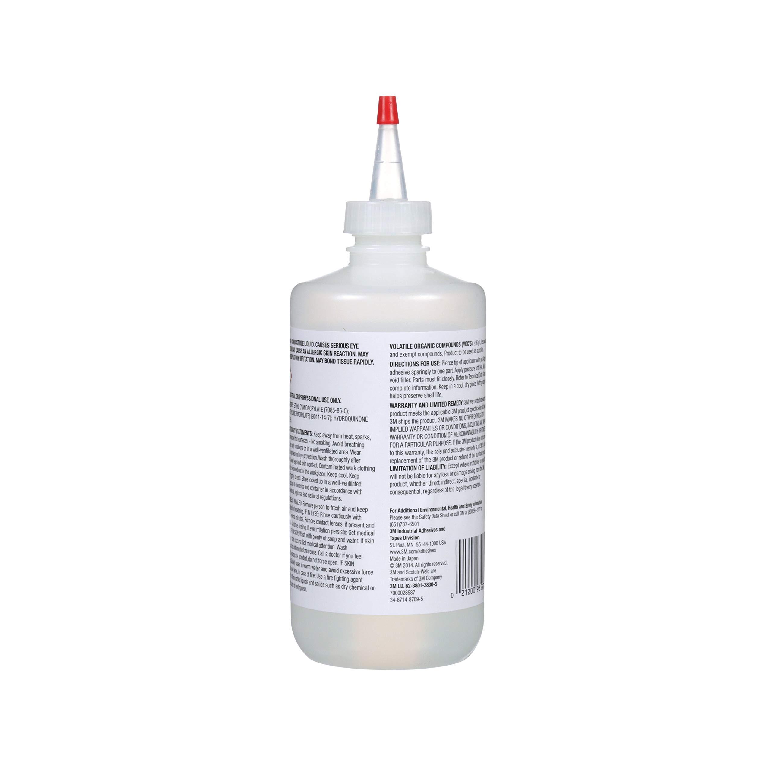 3M Scotch-Weld Instant Adhesive CA4, Clear, 1 Pound Bottle, 1/case - Image 2