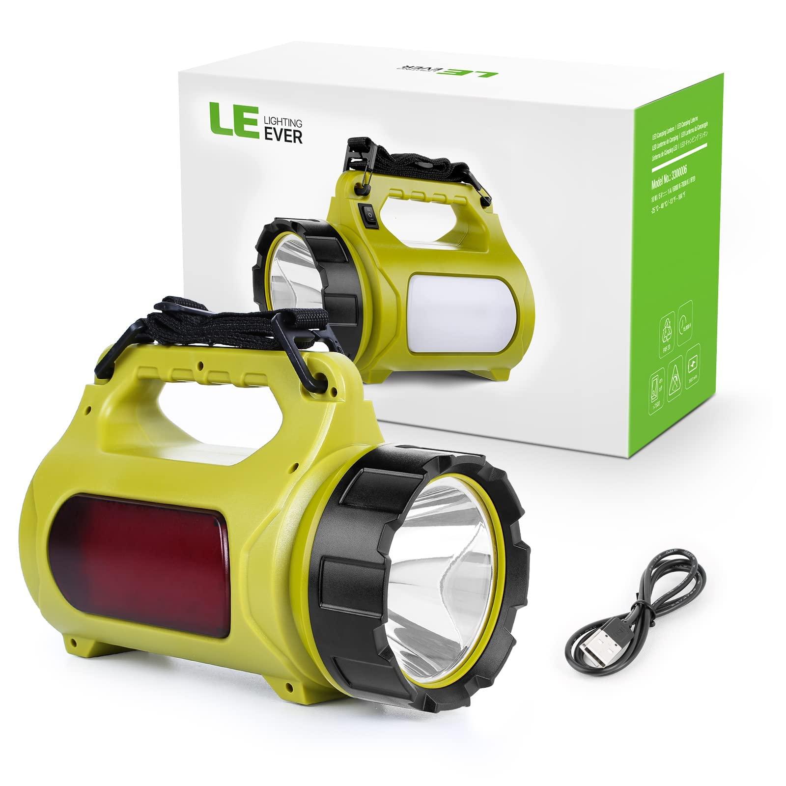 LE Rechargeable LED Lantern, Camping Essentials, 1000LM, 5 Light Modes, Power Bank, IPX4 Waterproof, Lantern Flashlight for Hurricane Emergency, Hiking, Home and More, USB Cable Included - Image 7