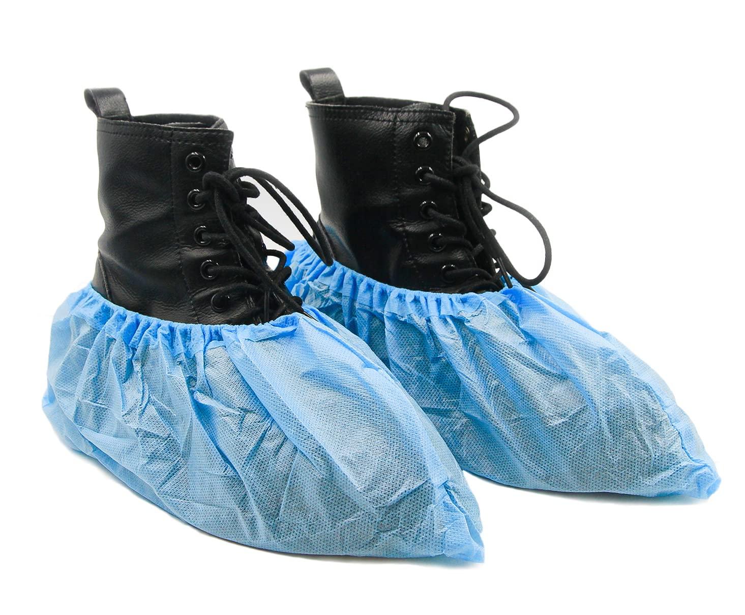 Greenour 100 Pack Super Anti-Skid Disposable Shoe Covers Waterproof Durable Extra Thicker Boot Cover