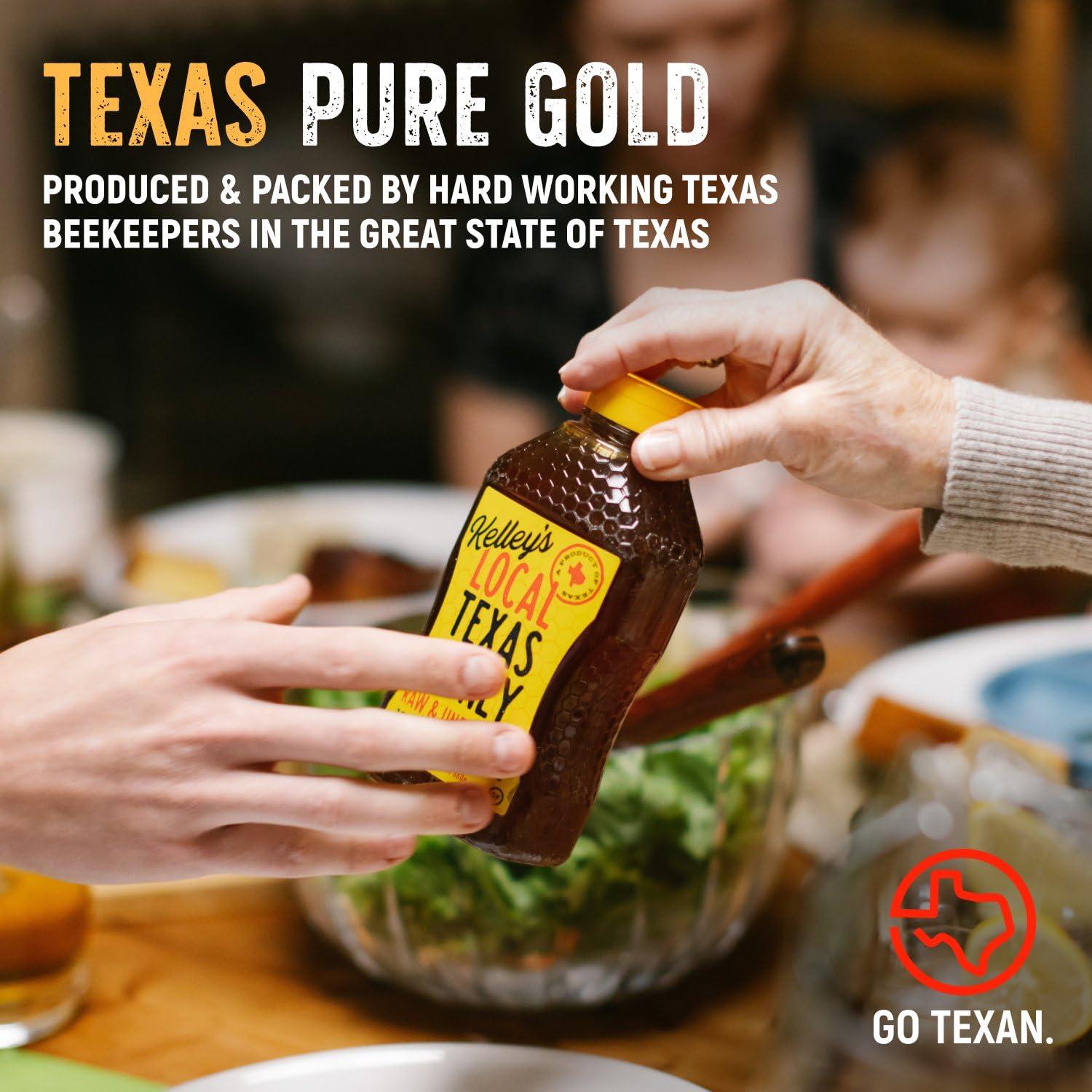 Kelley's Local Texas Honey, 40 oz – 100% Pure, Raw & Unfiltered – All-Natural American Honey for Tea, Smoothies, Yogurt, Toasts, and BBQ - Image 6