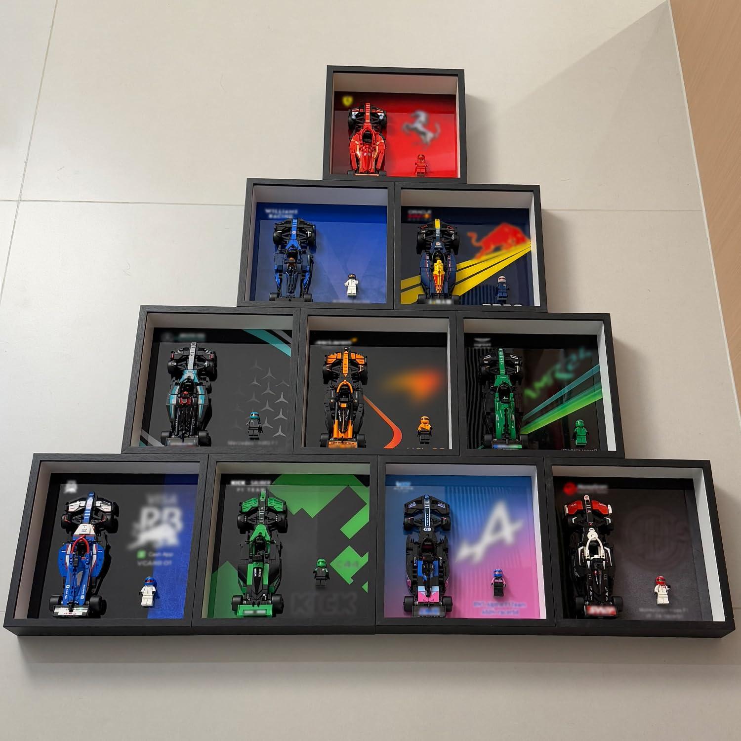 iLuane Display Wallboard for Speed Champions Ferrari SF-24 F1 Race Car Toys - Building Sets 77242, Adult Collectibles Wall Mount, Home or Office Décor (No Car Included) - Image 7