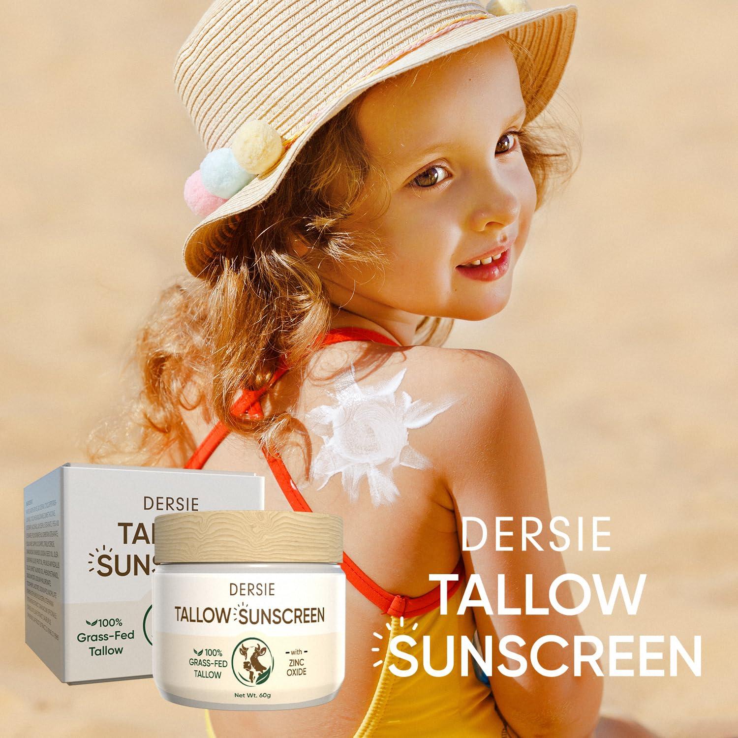 Beef Tallow Sunscreen with Zinc Oxide: Tallow & Zinc Oxide Instant Sun Protection - Non Greasy Formula with Beeswax, Red Raspberry, Carrot Oil - Suitable for Dry and Sensitive Skin - Fresh Scent - Image 8