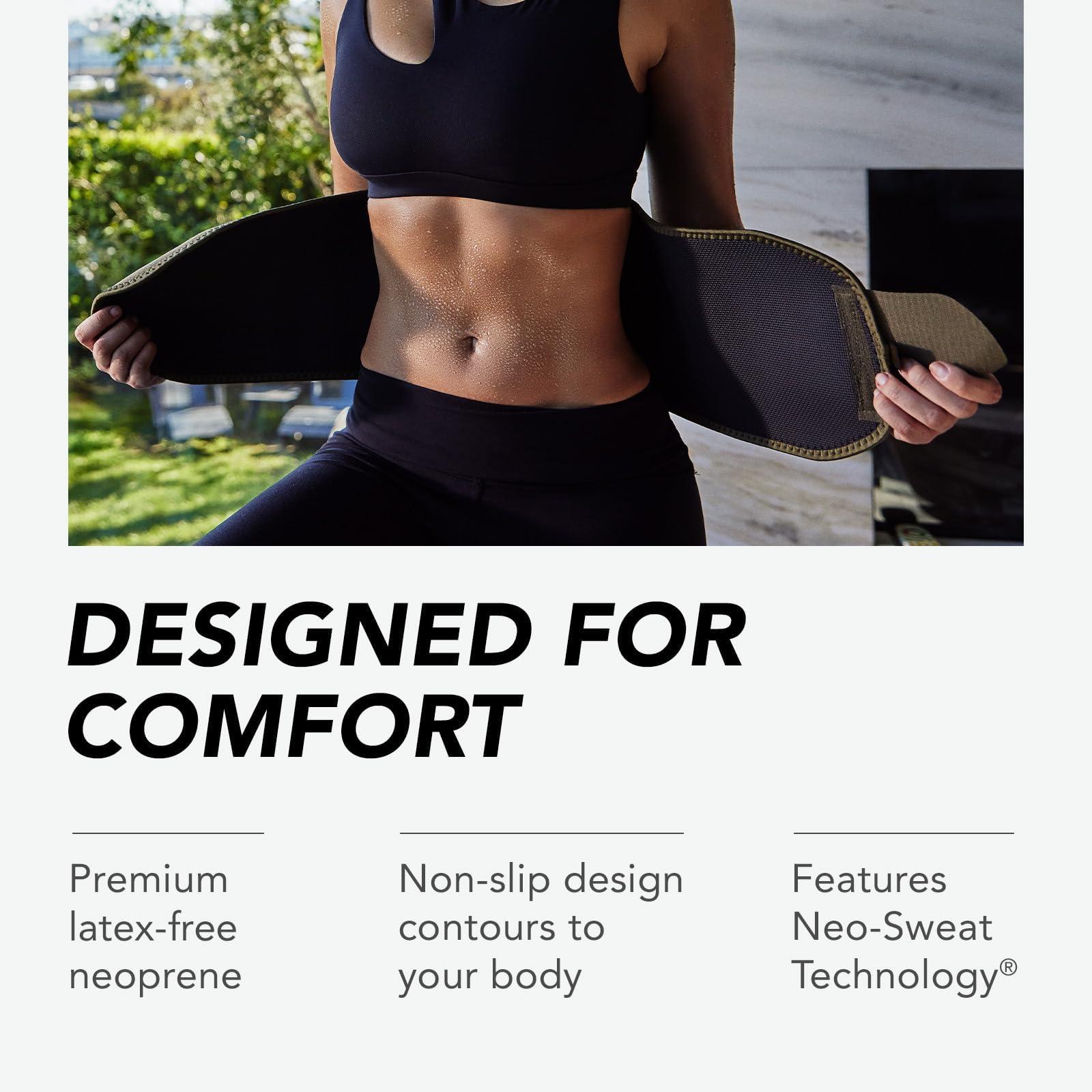 Sports Research® Sweet Sweat Waist Trimmer - Premium Sweat Enhancing Fitness Belt for Women & Men - 5 Adjustable Sizes - Image 3