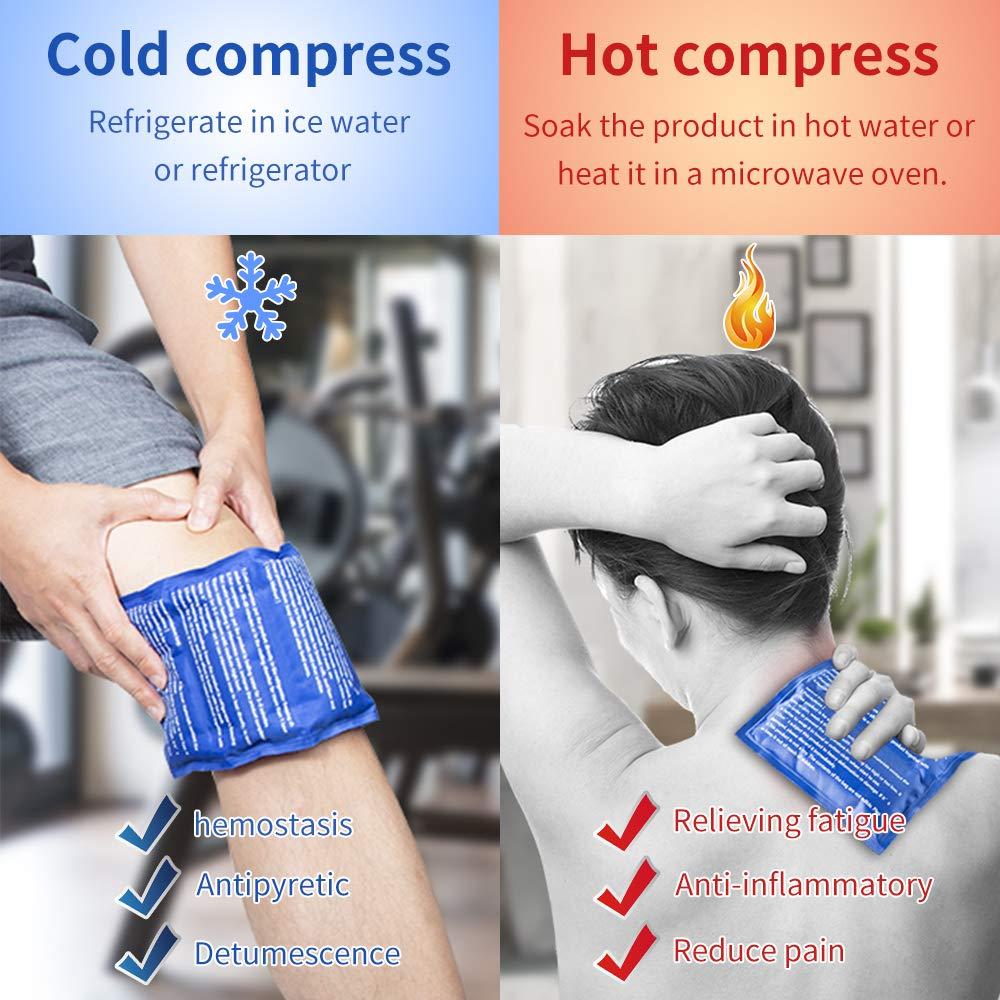Gel Ice Packs for Injuries- Adjustable Wrap for Pain Relief Ice Pack+Heat Pack ， Non-Toxic Smooth Reusable, Support Rehabilitation, Flexible Therapy - Shoulder, Back, Knee, Neck, Ankle, Jaw & More, - Image 3