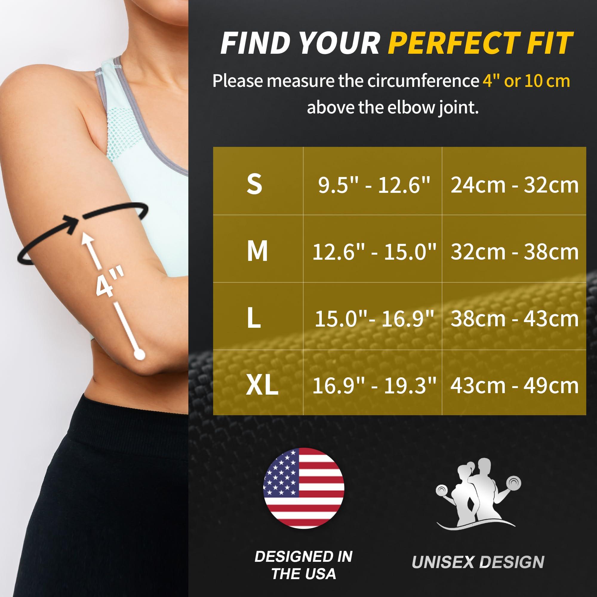 CAMBIVO 2 Pack Tennis Elbow Brace for Tendonitis and Tennis Elbow,Golfers Elbow, Arm Compression Sleeves for Women and Men, Bíceps Support Sleeve for Weightlifting, Basketball and Workout - Image 5