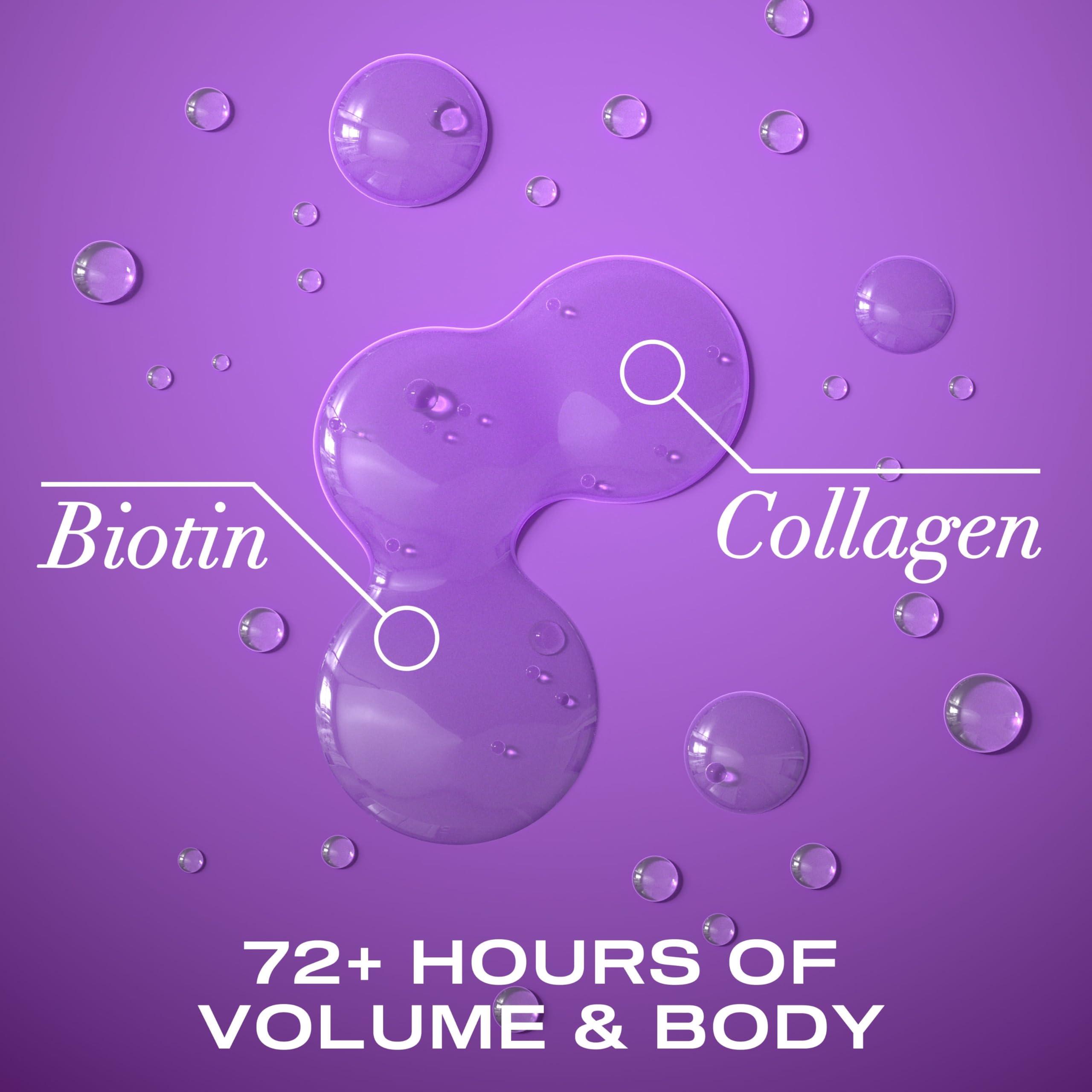 OGX Thick & Full + Biotin & Collagen Volumizing Shampoo, Nutrient-Infused Hair Shampoo with Vitamin B7 Biotin Gives Hair Volume & Body for 72+ Hours, Sulfate-Free Surfactants, 13 fl. oz - Image 3