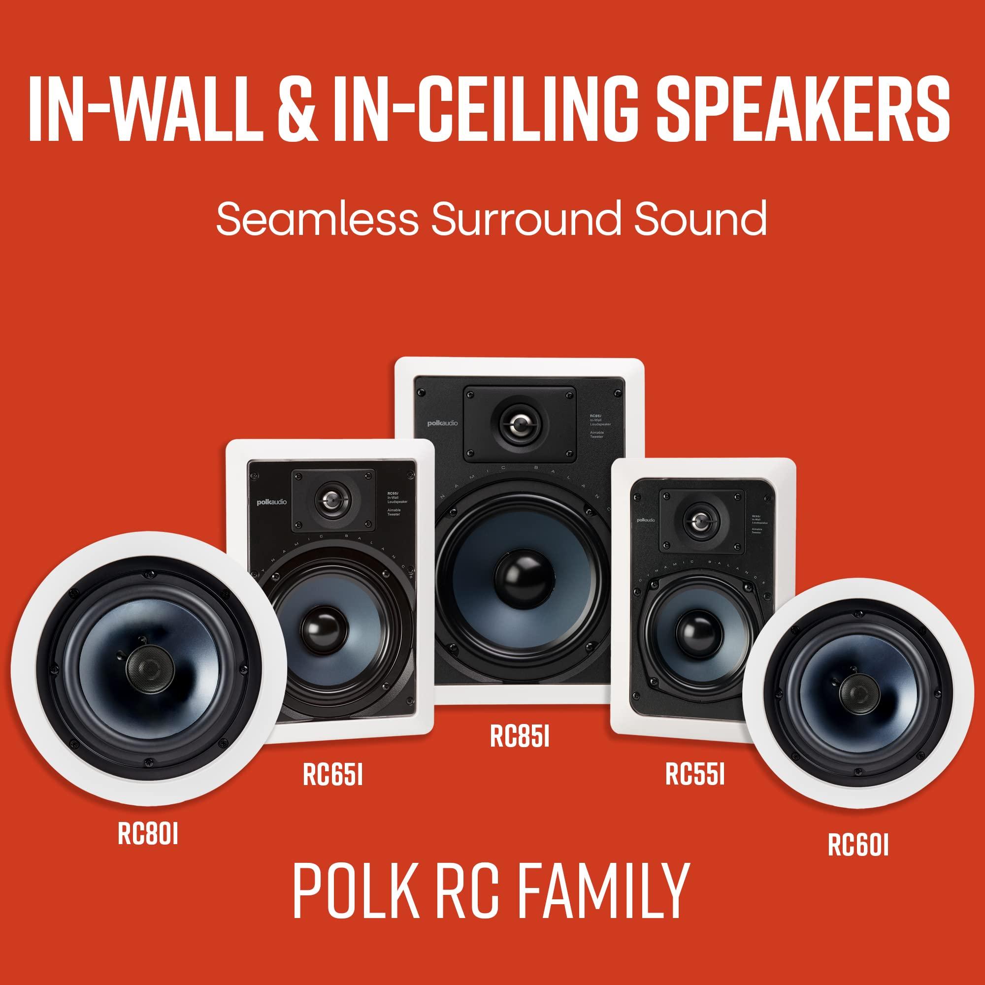 Polk Audio RC80i 2-Way Premium in-Ceiling 8" Round Speakers, Set of 2 Perfect for Damp and Humid Indoor/Outdoor Placement - Bath, Kitchen, Covered Porches (White, Paintable-Grille) - Image 5