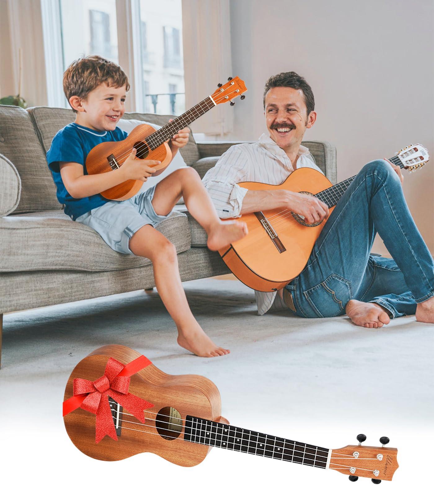 Ulumac Soprano Ukulele, Solid Mahogany 21inch Ukelele Beginner Kit for Kids with Gig Bag, Digital Tuner, Replacing Strings, 3 Guitar Picks, Strap, Cloth - Image 6