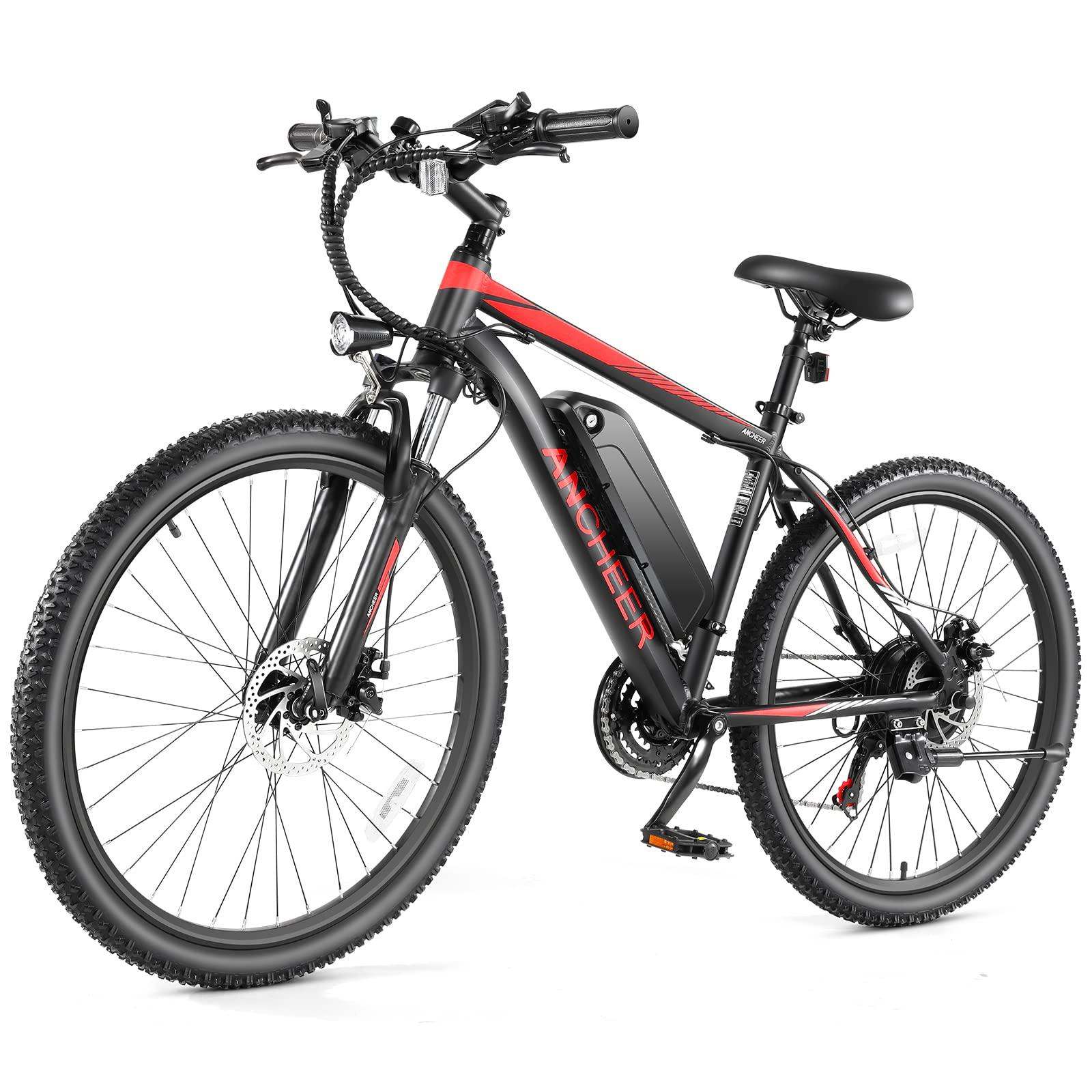 ANCHEER Electric Bike for Adults, [Peak 750W Motor] Electric Mountain Bike, 26" Sunshine Commuter Ebike, 55 Miles 22MPH Electric Bicycle with 48V/374Wh Battery, LCD Display, 21Speed, UL 2849 Certified