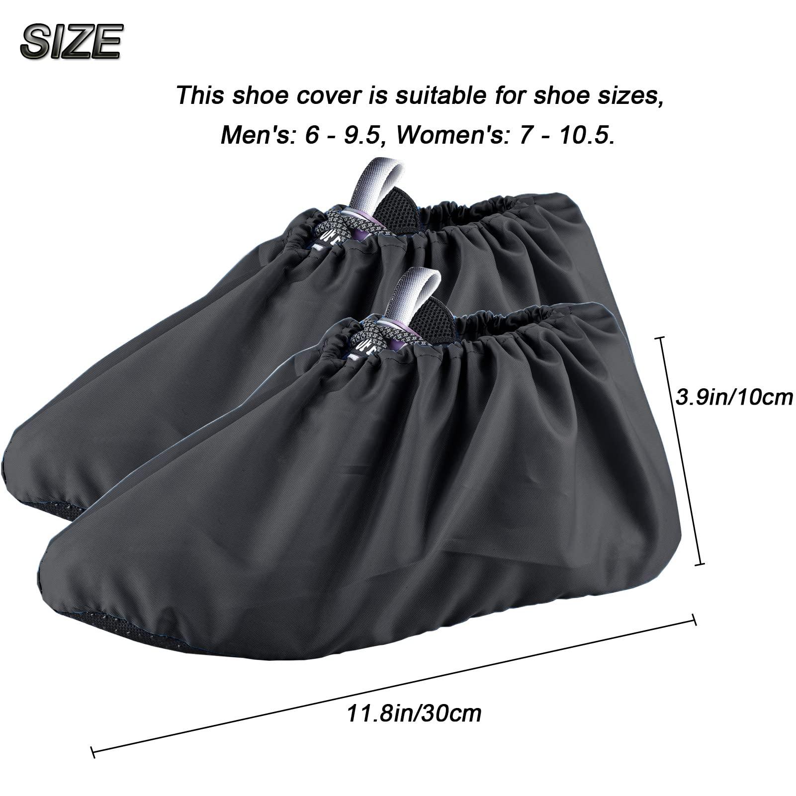 LAKE OF FIRE 5 Pairs Reusable Shoe Covers - Non-Slip, Washable, Heavy-Duty Boot Protectors for Floor and Carpet Protection - Image 2