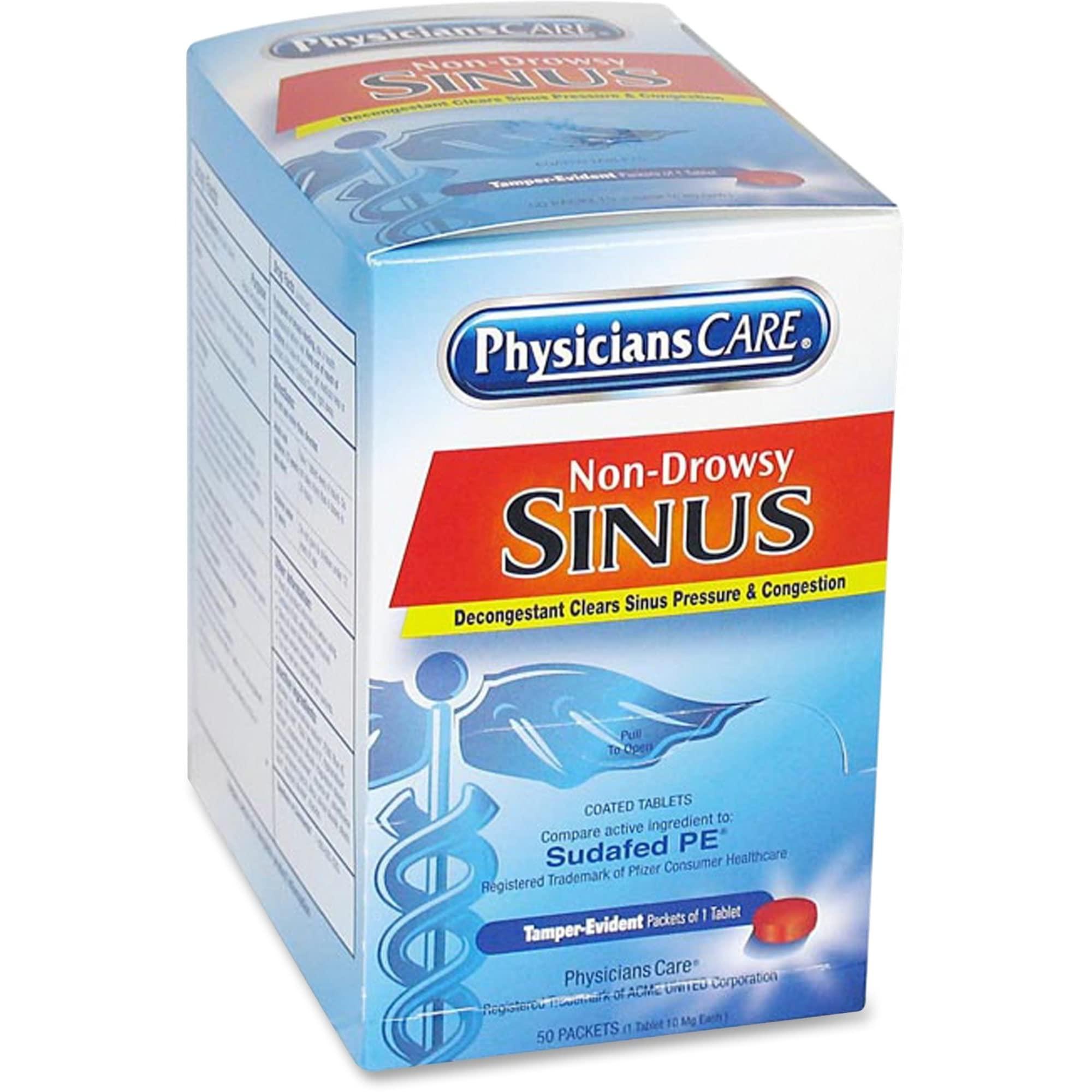 PhysiciansCare Sinus Decongestant Congestion Medication, 2 Tablets Per Packet, Box Of 50 - Image 6