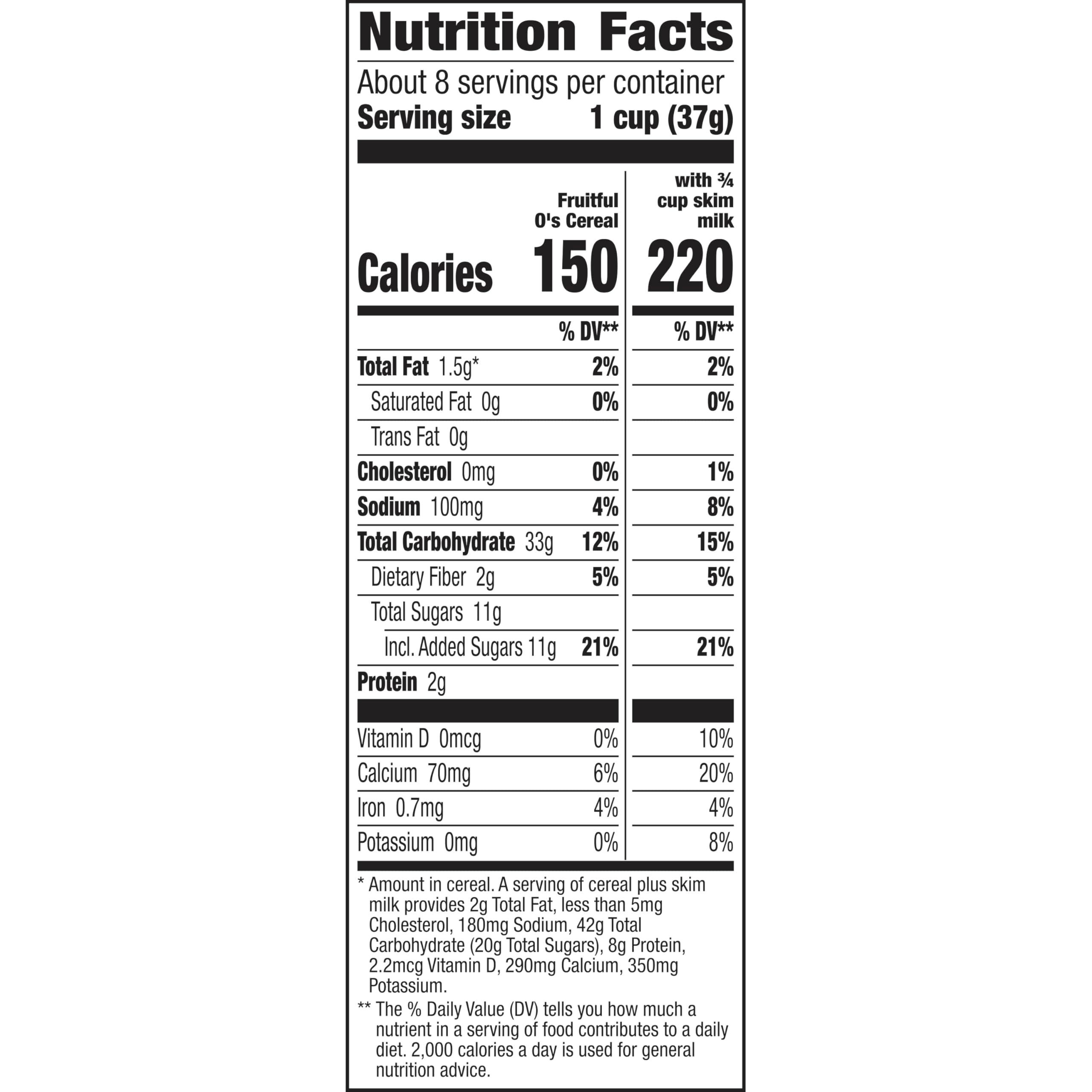 Cascadian Farm Organic Fruitful O's Breakfast Cereal, Gluten Free, Made With Whole Grain, 10.2 oz - Image 2