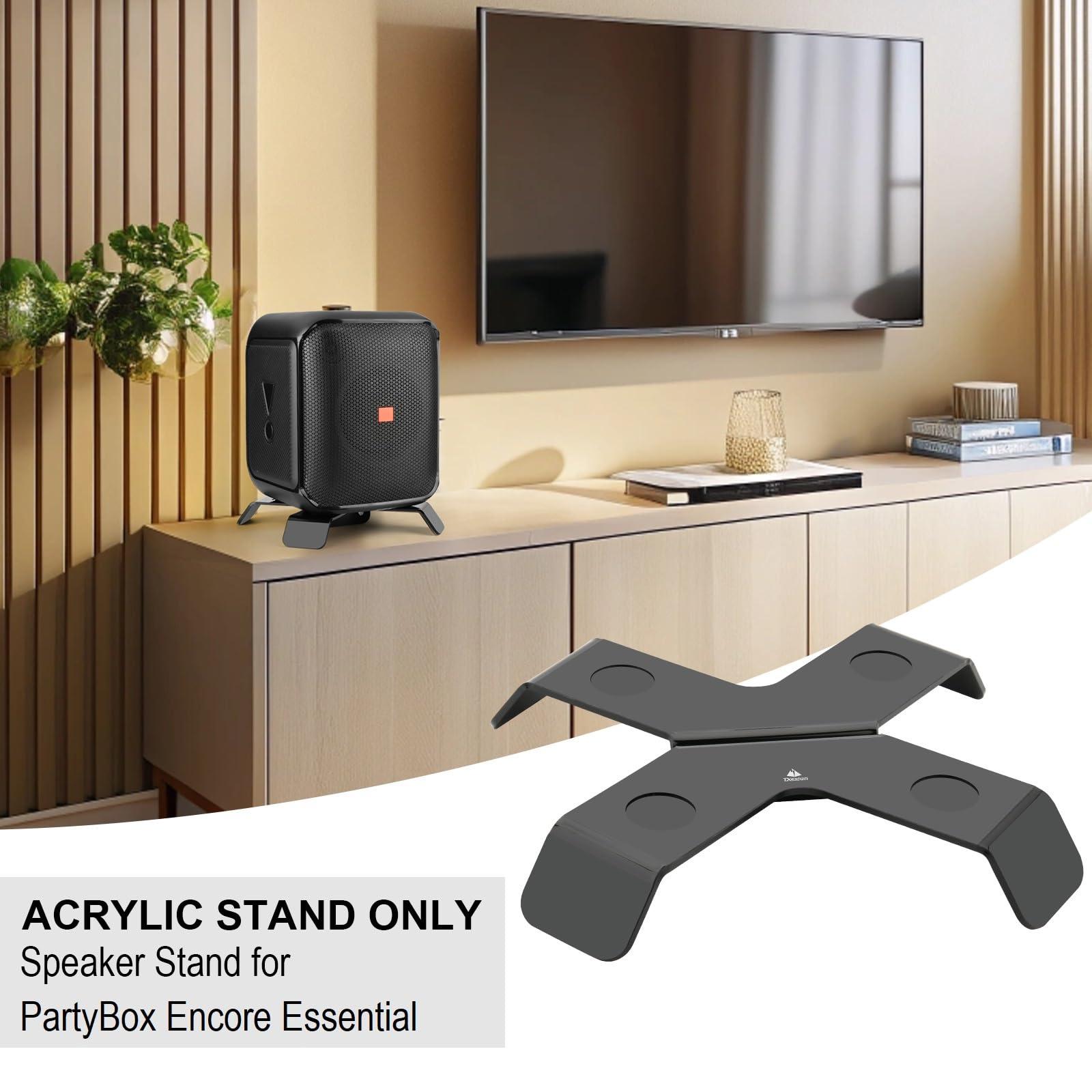 TXEsign Accylic Speaker Holder Stand for JBL PartyBox Encore Essential Portable Party Speaker, Desktop Stand Anti-Slip Base Speaker Display Shelf Table Mount - Image 2