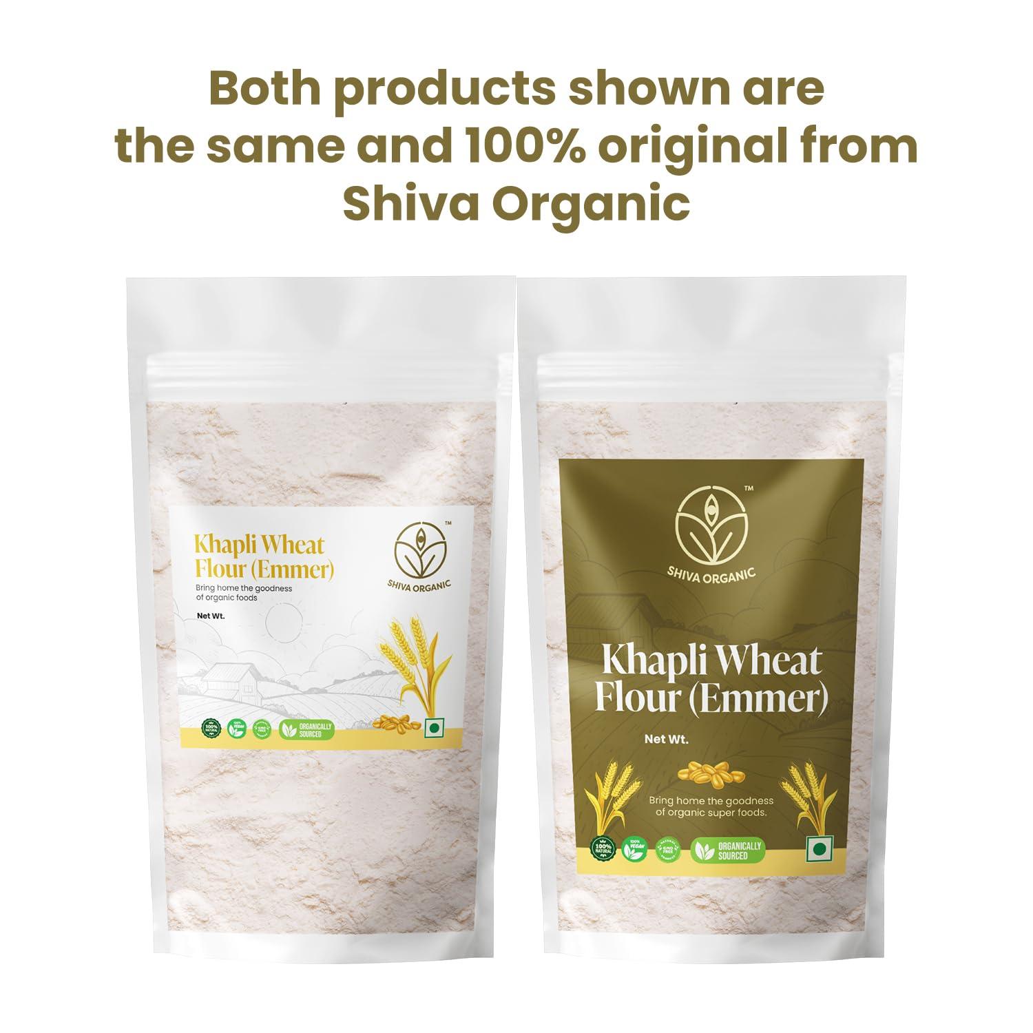 Shiva Organic Khapli Wheat Atta - 1.5 kg | Emmer Wheat Flour | High Fiber, Low Gluten, Ancient Grain with Abundant Bran - Image 3