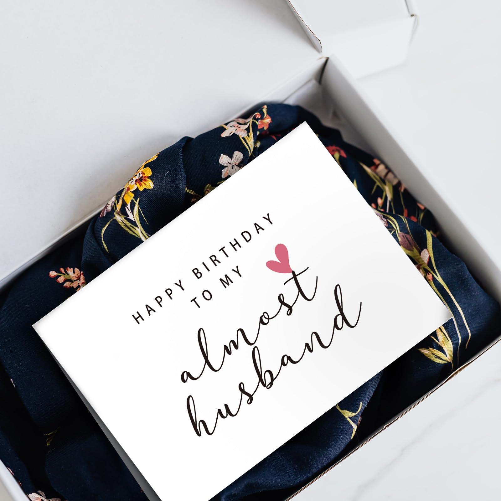 SuperShunhu Happy Birthday Card for Fiance, Fiance Birthday Card Gift for Him, Future Husband Birthday Card, Happy Birthday to My Almost Husband - Image 5