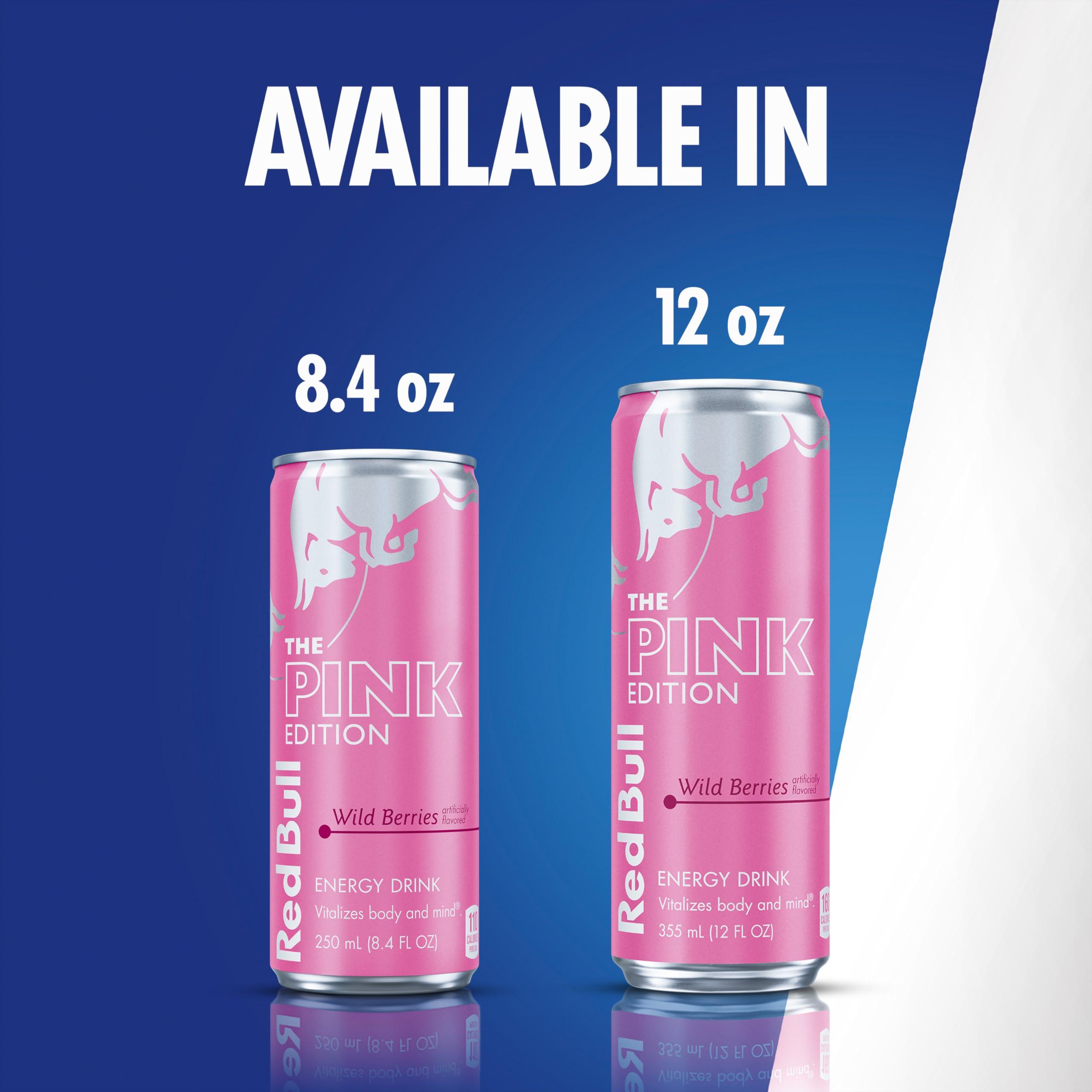 Red Bull Pink Edition Energy Drink, Wild Berries, 12 fl. z., Case of 24 cans, with 114mg Caffeine, Taurine & B Vitamins - Image 7