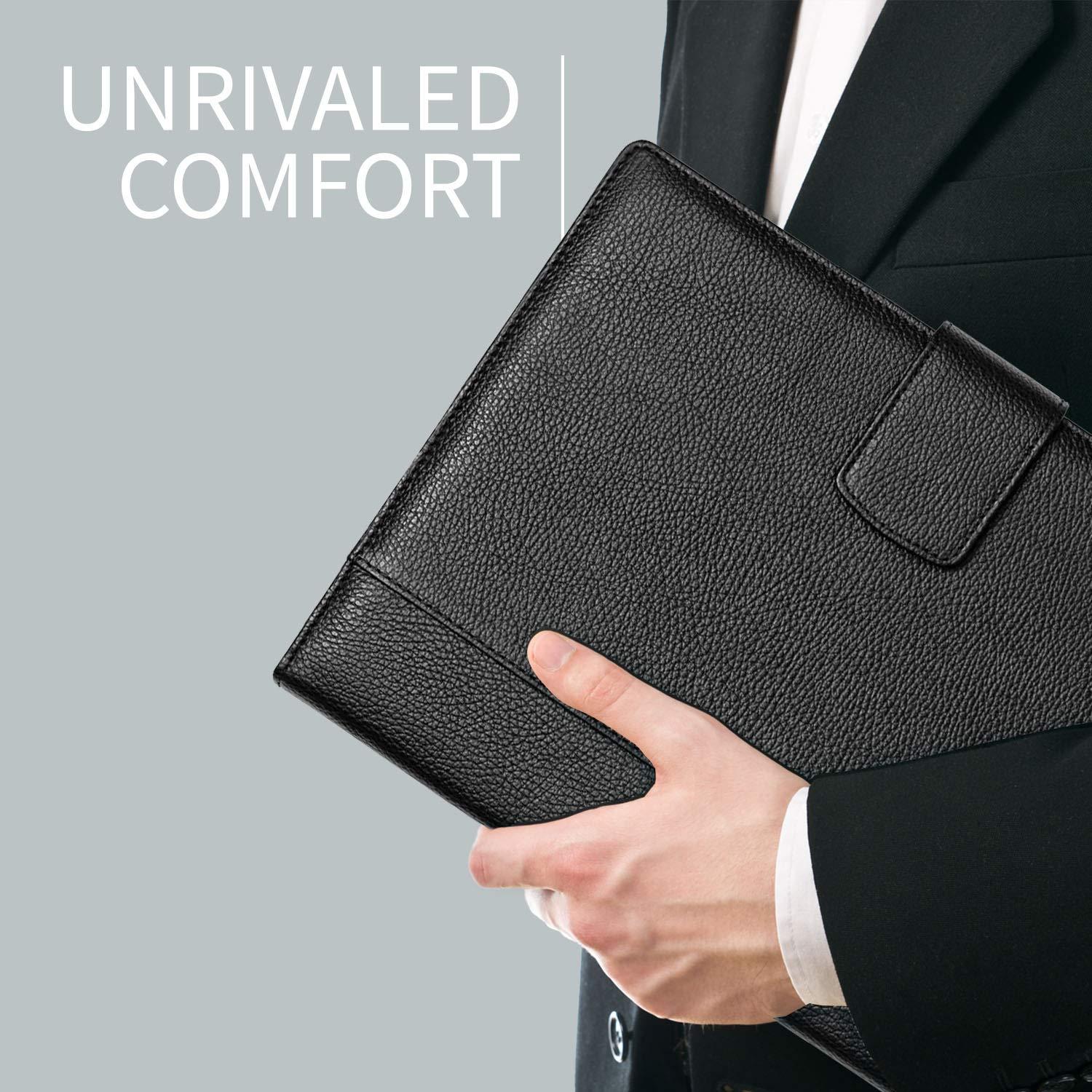 Maruse Italian Leather Executive Padfolio, Folder Organizer with Magnetic Closure and Writing Pad, Handmade in Italy, Black - Image 6