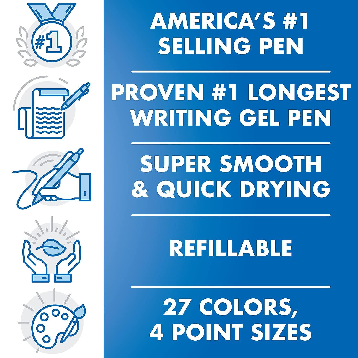 PILOT G2 Premium Gel Roller Pen, Retractable and Refillable, Fine Point 0.7 mm, Black Ink, 36 Count - Image 4