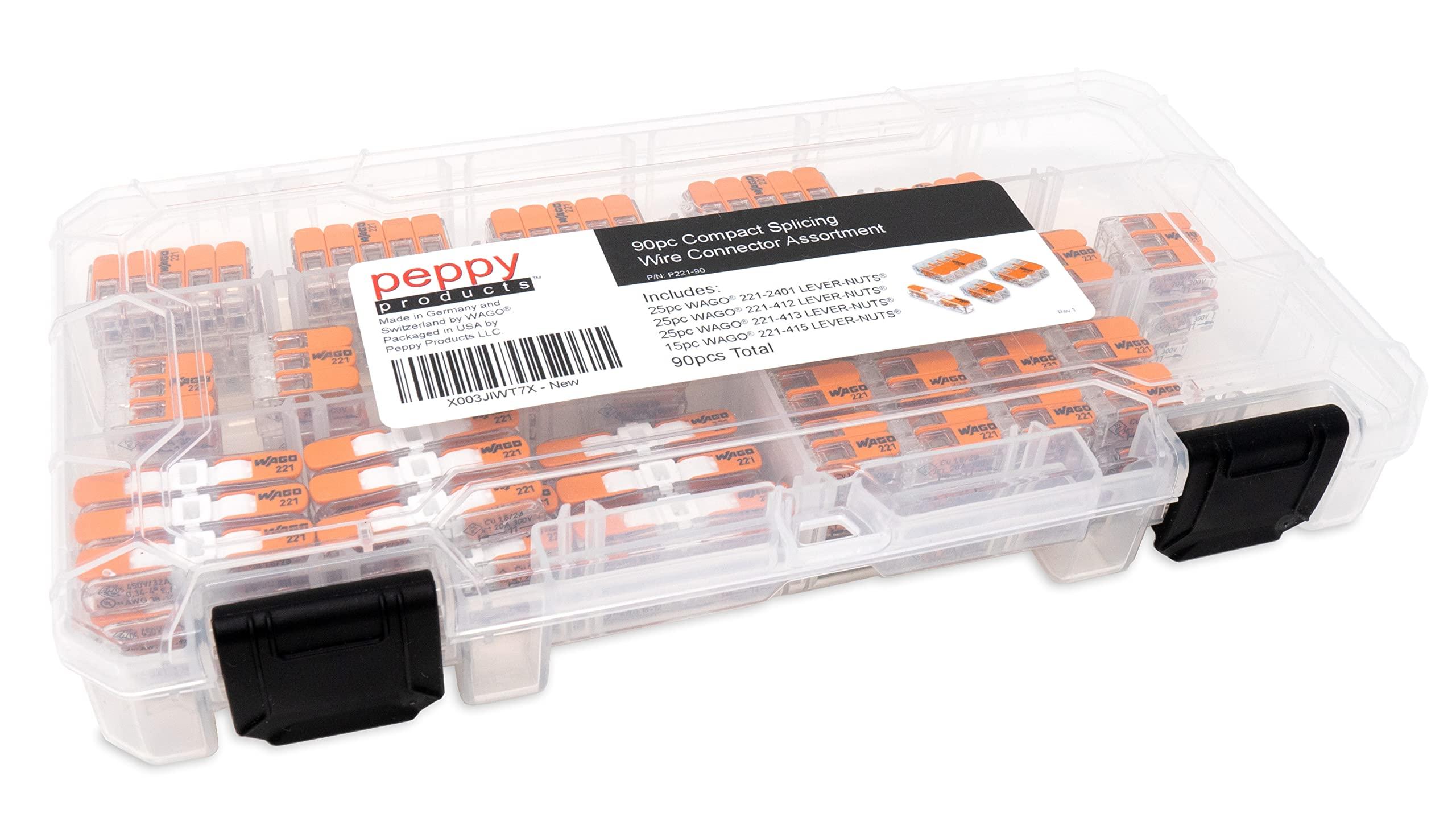 WAGO 221 Lever Nuts 90pc Compact Splicing Wire Connector Assortment with Case. Includes 221-2401, 221-412, 221-413, 221-415 - Image 5