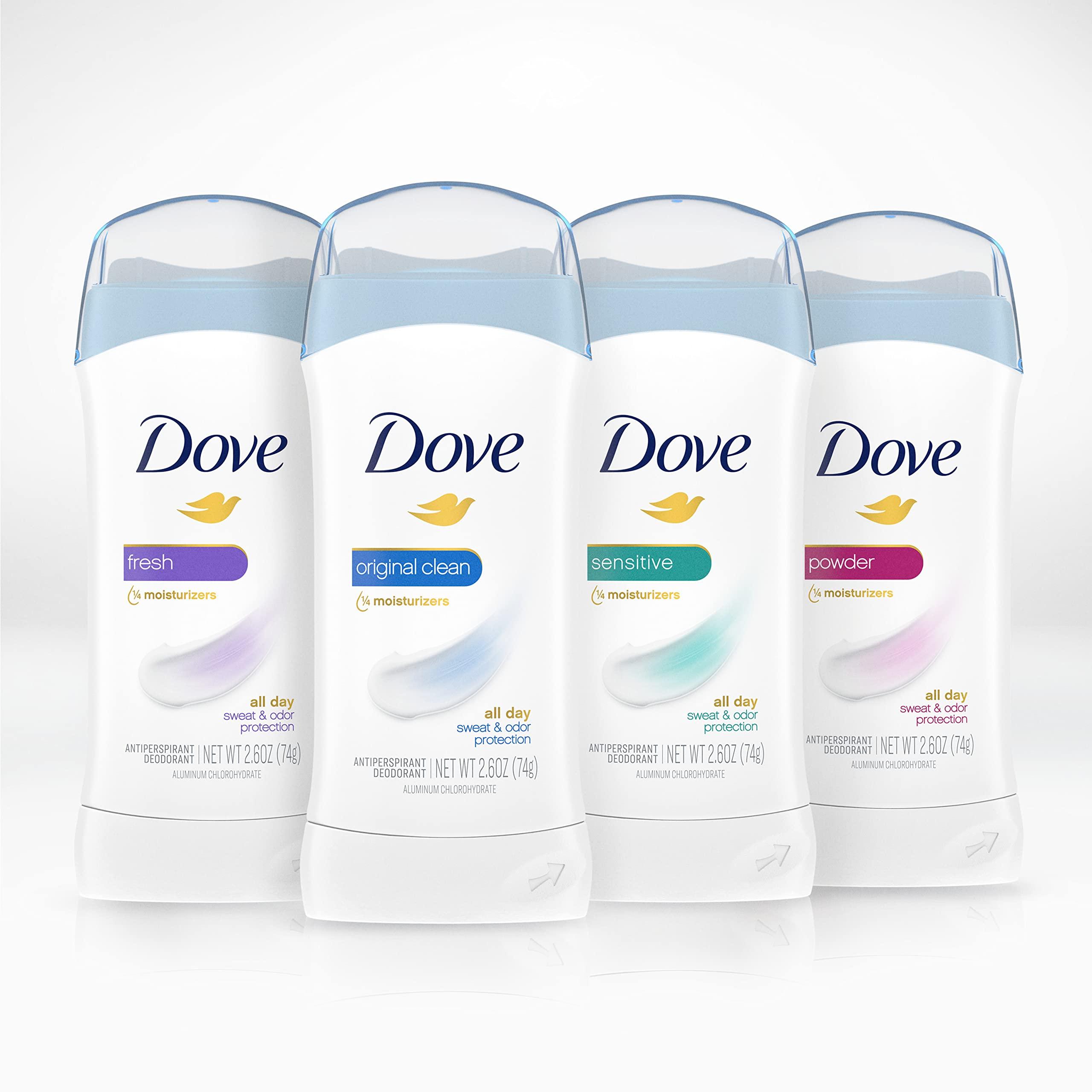 Dove Invisible Solid Antiperspirant Deodorant Stick for Women, Powder, For All Day Underarm Sweat & Odor Protection 2.6 oz, 6 Count - Image 6