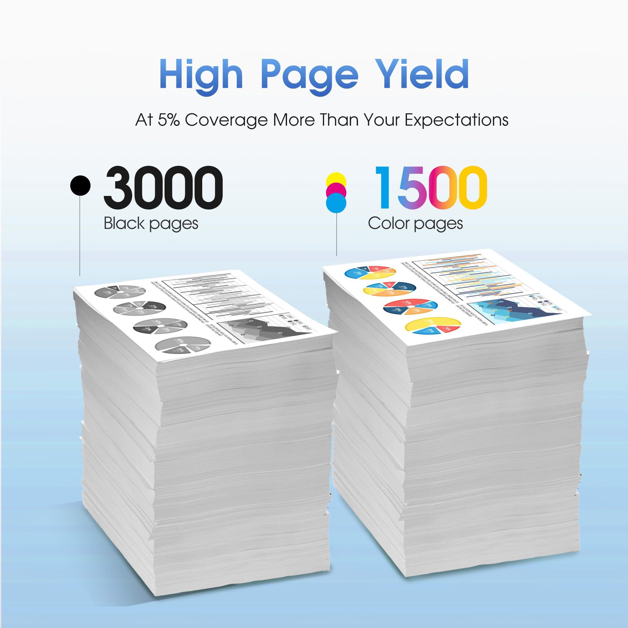 Statago LC406 Ink Cartridges for Brother Printer for Brother LC406 LC406XL Ink Cartridge Work for MFC-J4535DW MFC-J4345DW MFC-J4335DW MFC-J5855DW MFC-J5955DW MFC-J6555DW MFC-J6955DW Printer (4 Pack) - Image 3