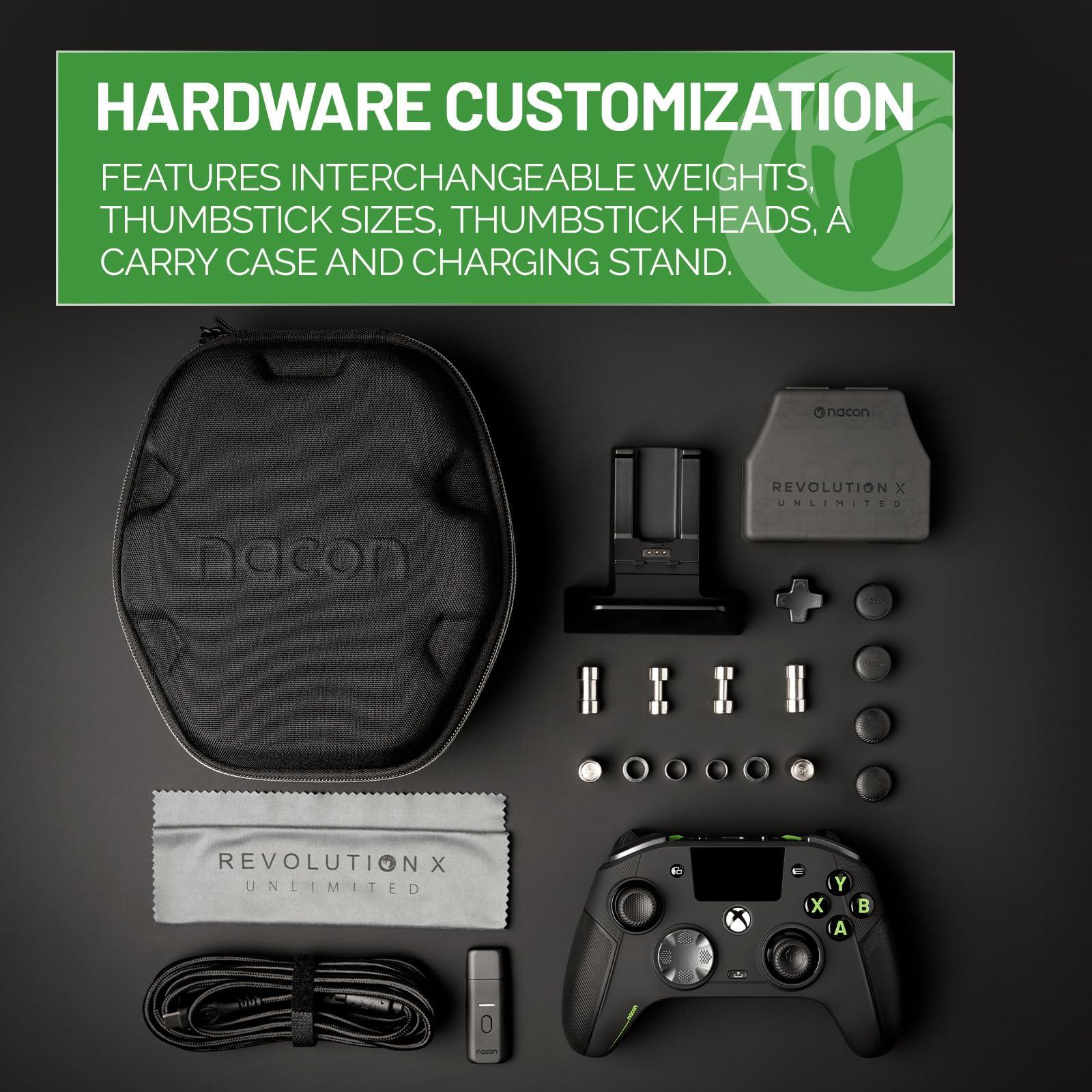 NACON Revolution X Unlimited Advanced Precision Controller Officially Licensed for Xbox Series X | S, Xbox One, Windows 10/11 PC & Android - Wired and Wireless - Charging Station - Image 7