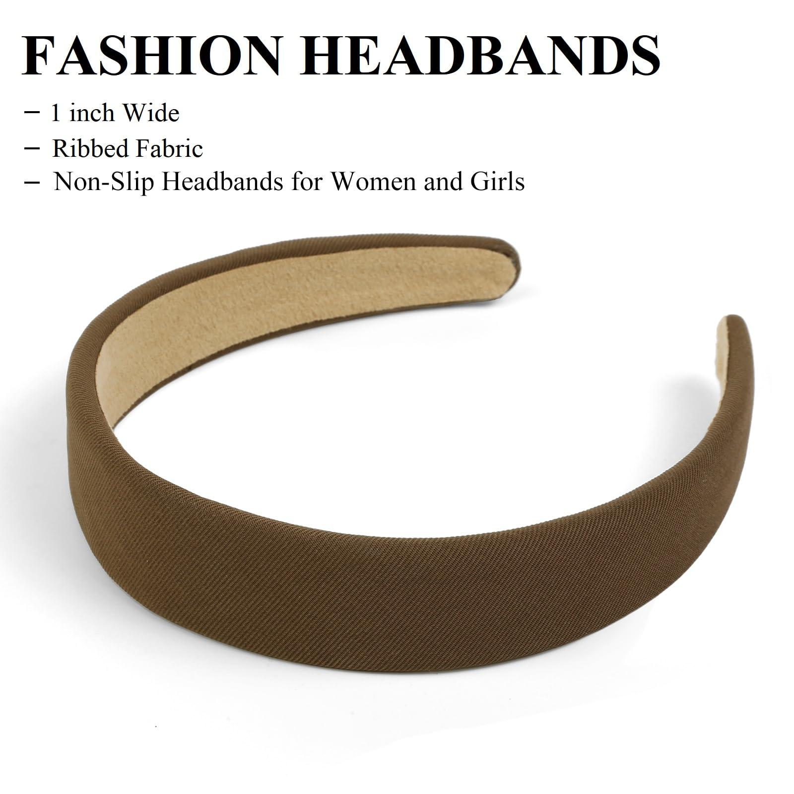 Headbands for Women Non Slip Trendy Headbands for Women’s Hair 1 inch Wide Cute Headband for Girls, Fall Head Bands Elastic Hair Bands for Womens Fashion Accessories for Women 4PCS - Image 4