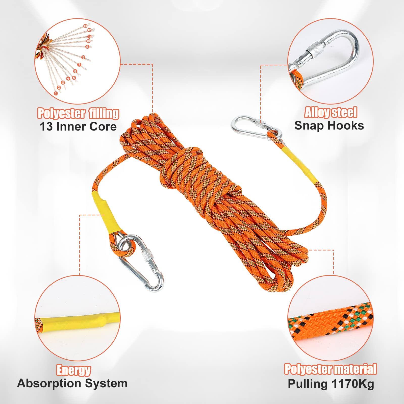 JATCSG Tree Climbing Spikes Set, Tree Climbing Gear with Adjustable Climbing Belt and Upgrade Rope, 304 Stainless Steel Tree Climbing Kit for Sports, Working, Jungle Survival, Picking Fruit - Image 5