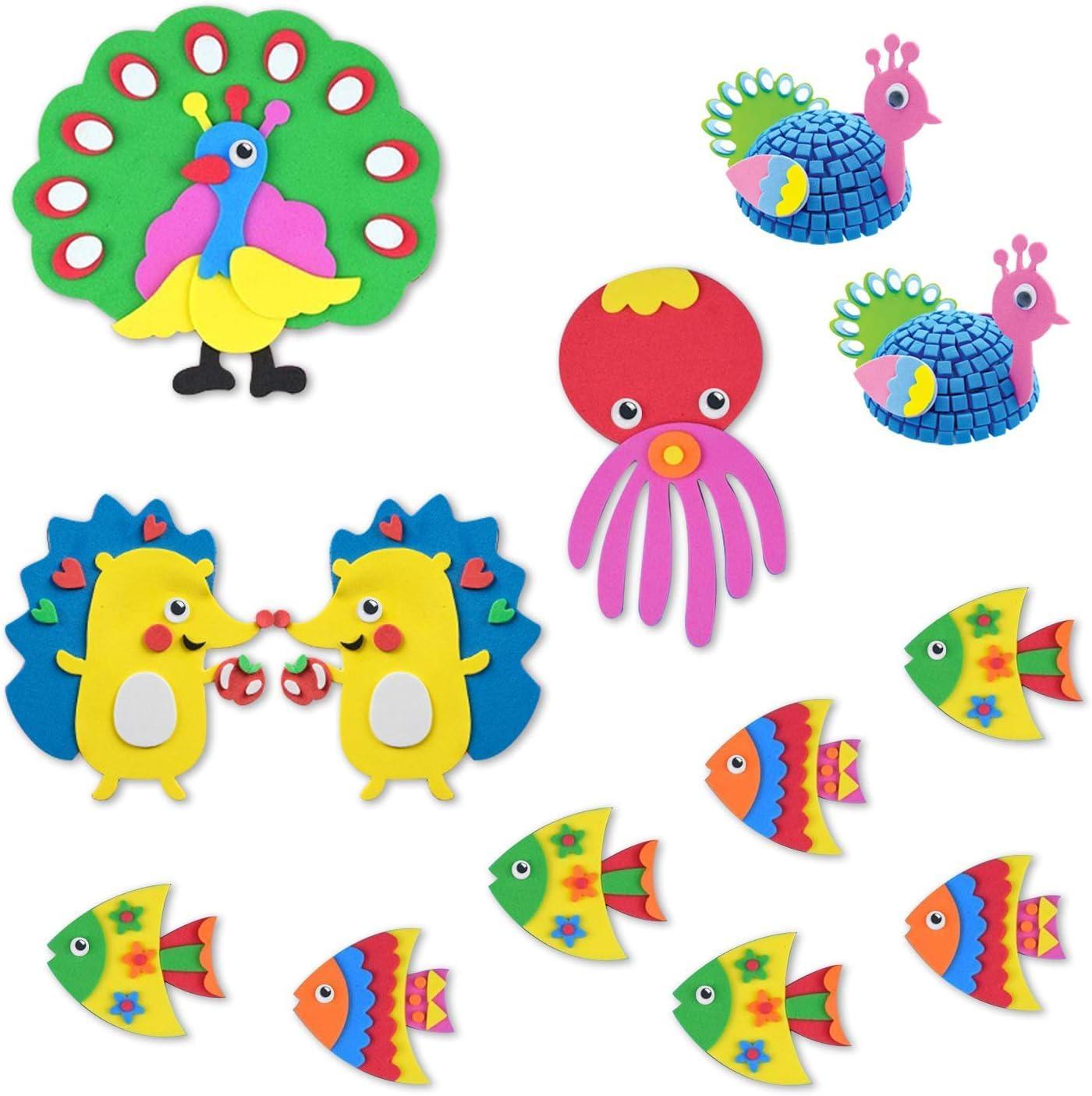 Upins 1000 Pcs Black Wiggle Googly Eyes with Self-Adhesive, 6mm 8mm 10 mm 12mm Mixed Packaging - Image 4