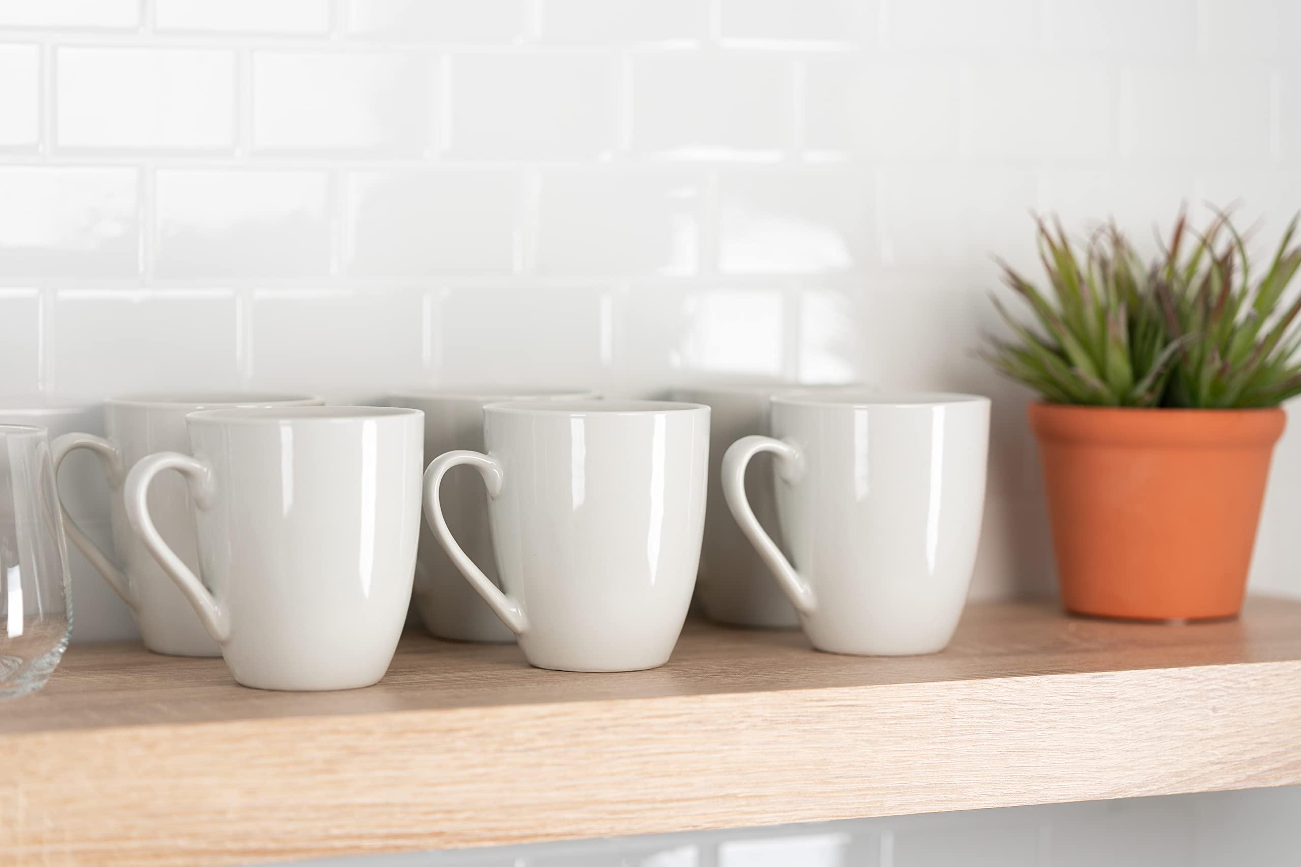 10 Strawberry Street Simply White 12 oz Mug, Set of 6 - Image 4