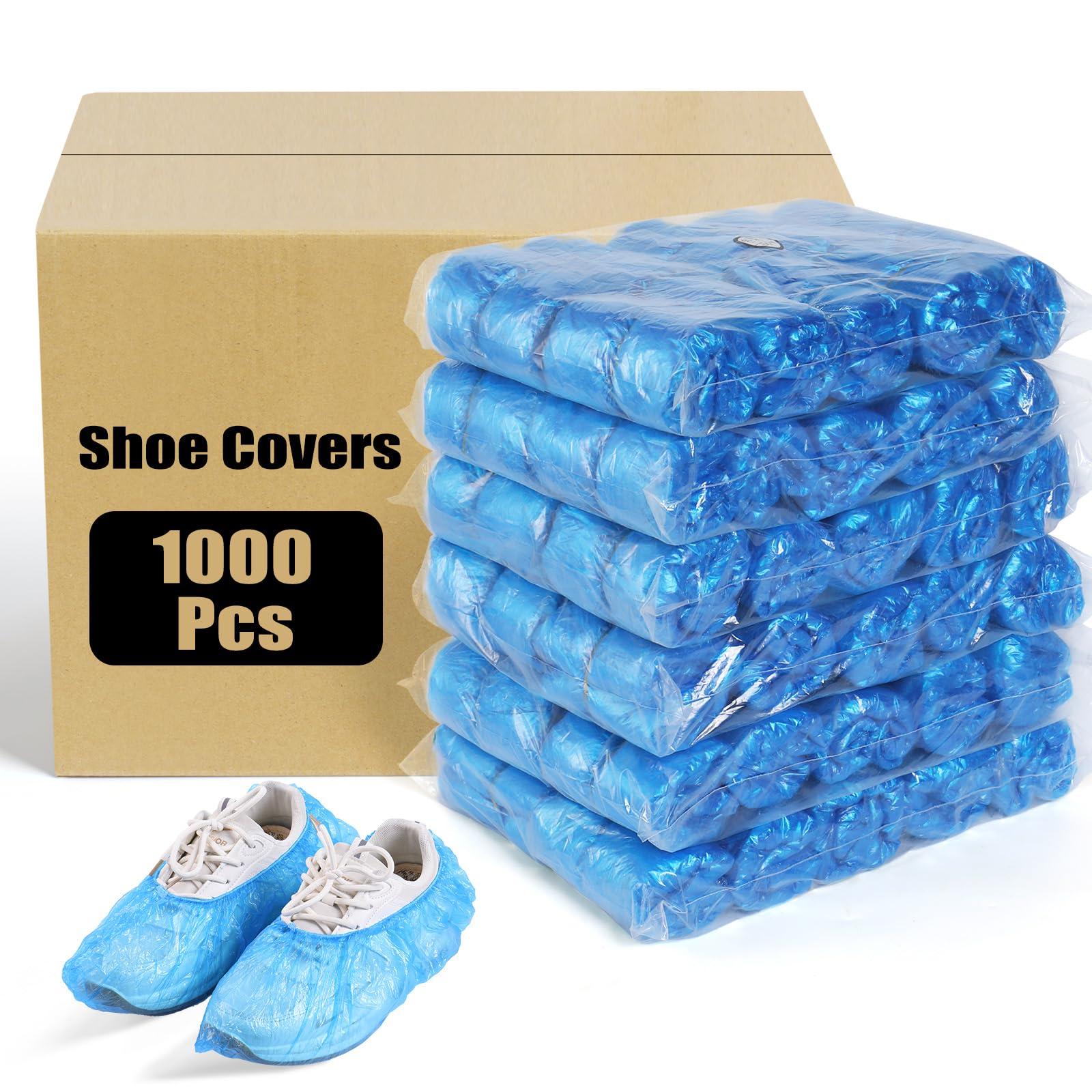 LYSHIYI 1000 Pcs Shoe Covers Disposable, Non-Slip, Reliable Shoe Covers for Indoors, 15.7'' Adjustable Size Great Value Boot Covers for Home, Hospitals, and Businesses