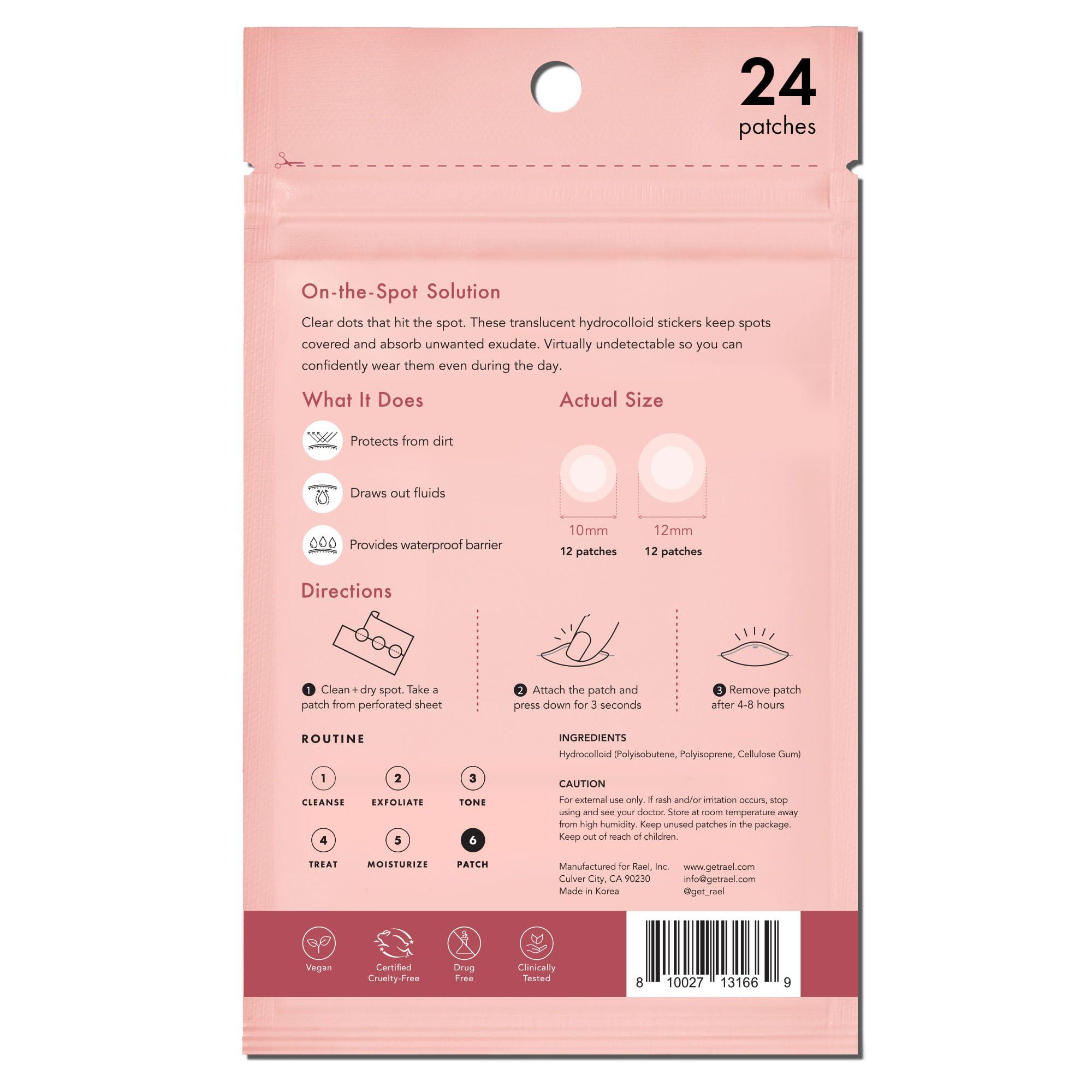 Rael Pimple Patches, Invisible & Microcrystal Spot Cover - Hydrocolloid Acne Patch for Face, Zit and Blemish, Breakouts, Vegan, Korean Skin Care (33 Count) - Image 8