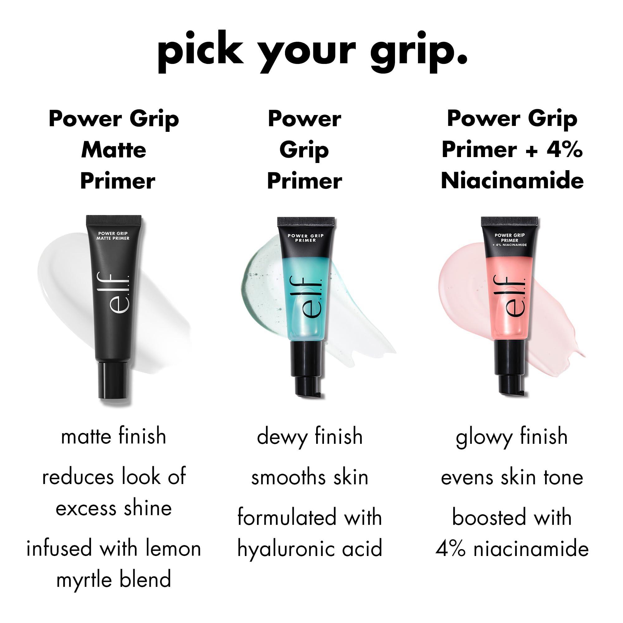 e.l.f. Power Grip Primer + 4% Niacinamide, Gel-Based & Hydrating Face Primer, Evens Skin & Brightens, Grips Makeup, Vegan & Cruelty-Free, 0.8 Fl Oz - Image 6