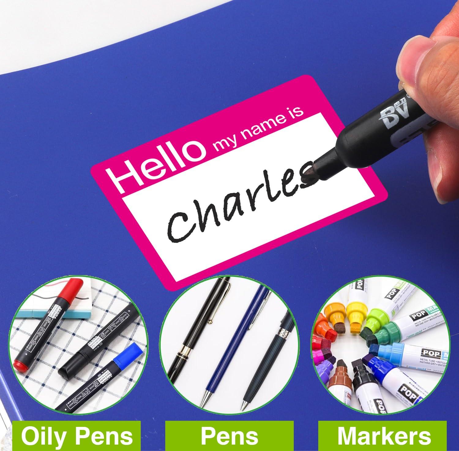 4 Colors (Hello My Name is) Name Tags Stickers 200 Labels for Office, Meeting, School, Teachers and Mailing - Image 6