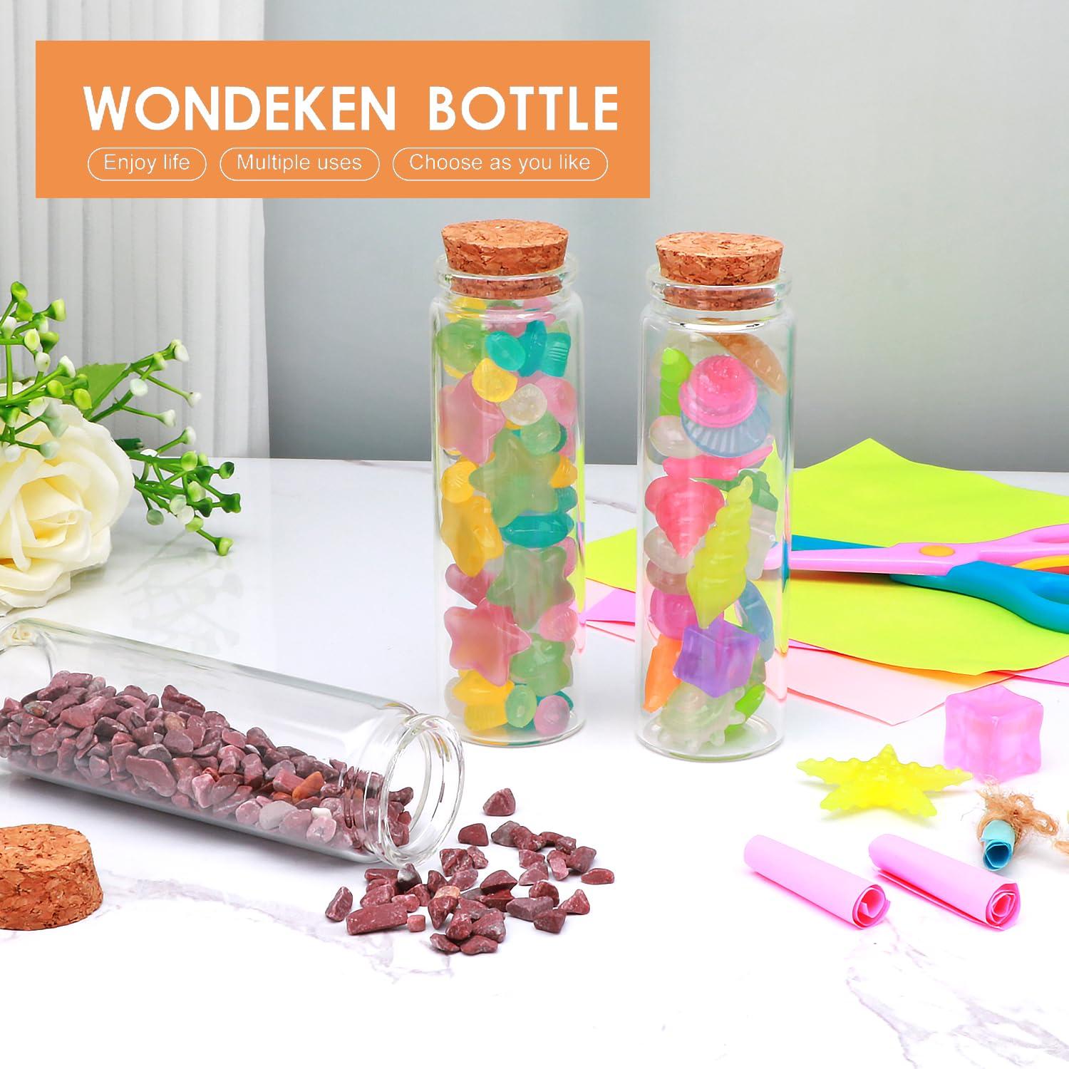 Brajttt 32pcs 90ml Small Mini Glass Bottles with Cork Stoppers,DIY Decoration Small Tiny Glass Jars Favors,Mini Vials Cork for Art Crafts,Wedding Party Supplies - Image 6