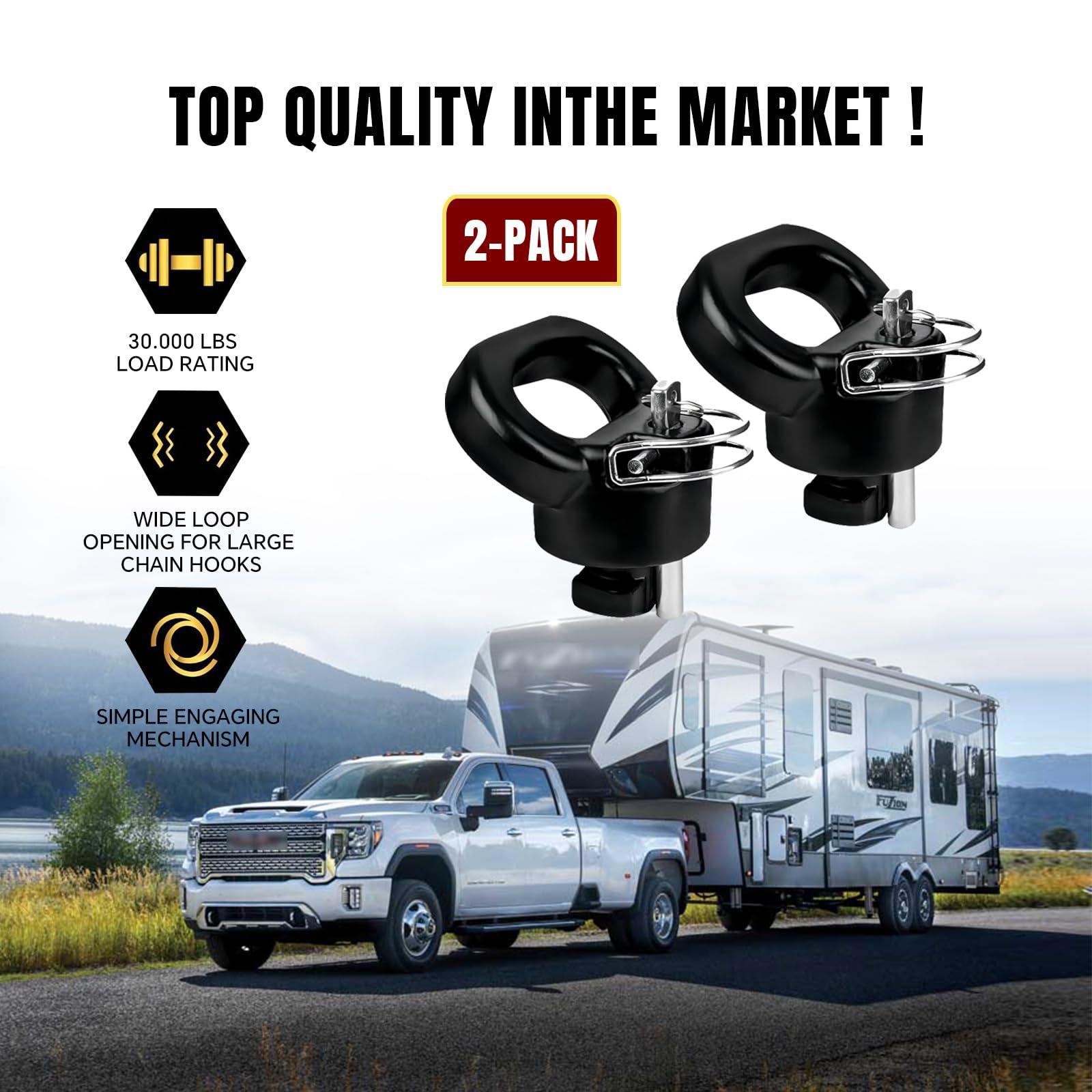 60618 Puck System Gooseneck Hitch Kit with Box, for 2013-2023 Dodge RAM 2500 3500, 2-5/16 Inch Gooseneck Ball for Truck Bed with 2 Gooseneck Safety Chain Anchors 30000 lbs GTW/ 7500 lbs VTW - Image 5