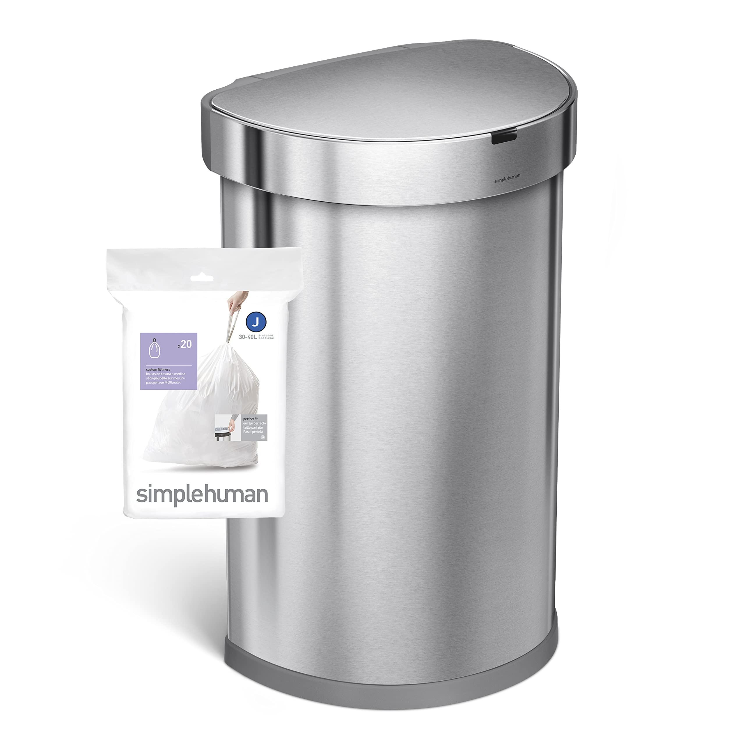 simplehuman Code J Custom Fit Drawstring Trash Bags, 240 Count, 30-45 Liter / 8-12 Gallon, White - Image 5