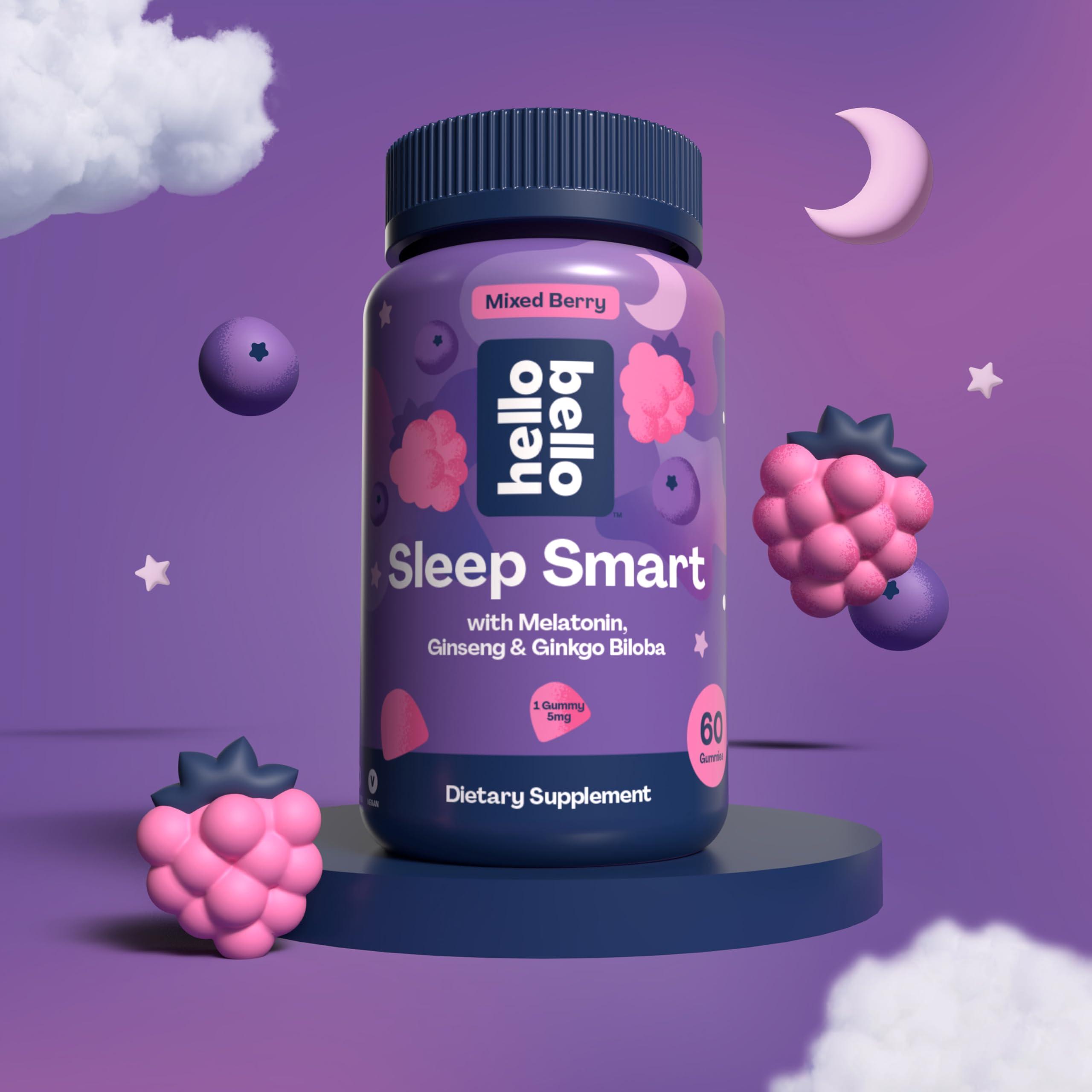Hello Bello Adult Sleep Smart Vegan Gummies with 5mg Melatonin – Mixed Berry - 60ct - Image 2
