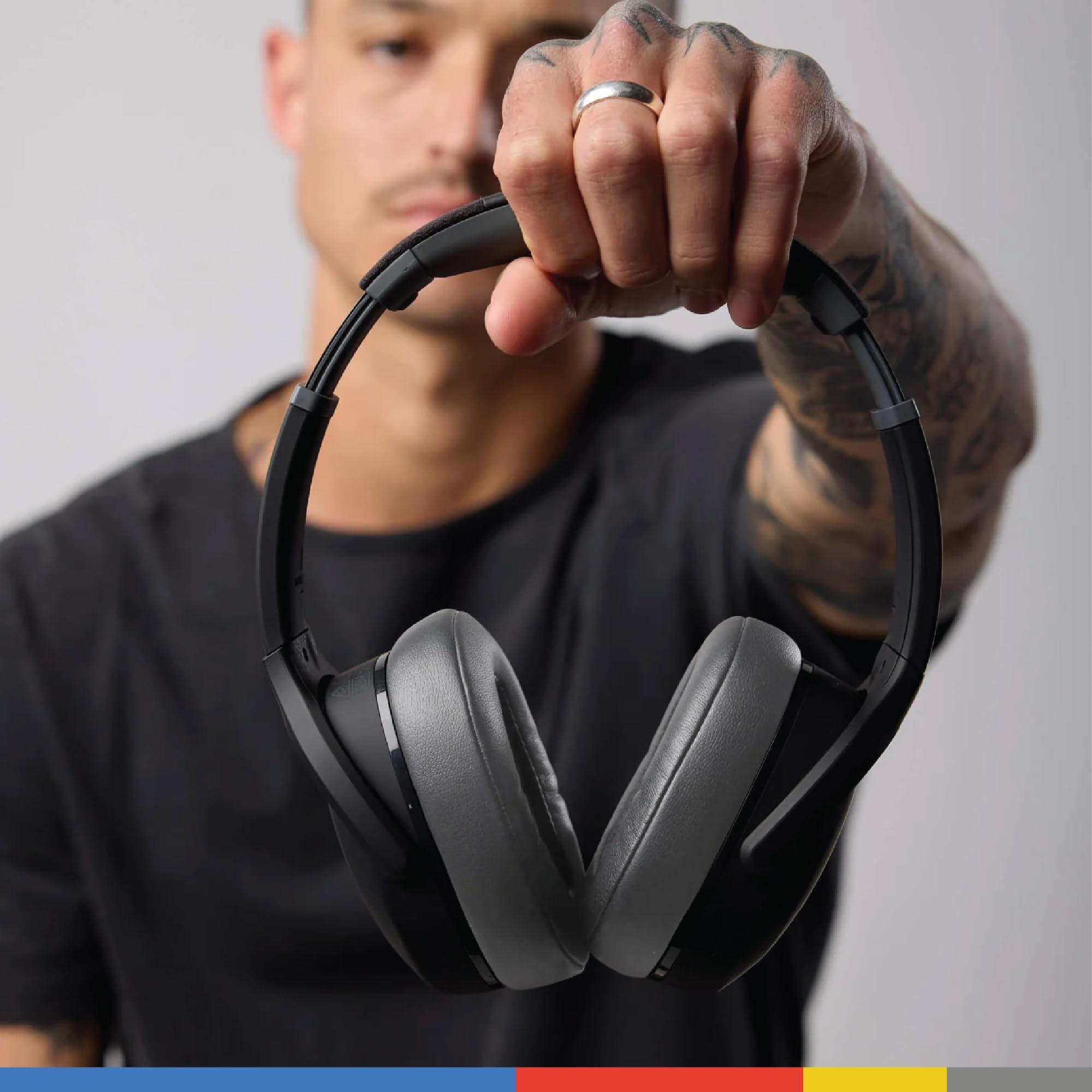 Skullcandy Crusher Evo Wireless Bluetooth Headphones with Multi-Sensory Bass, Noise Isolating Over-Ear Fit, Up to 40 Hours Battery, Microphone for iPhone Android - Asphalt - Image 6
